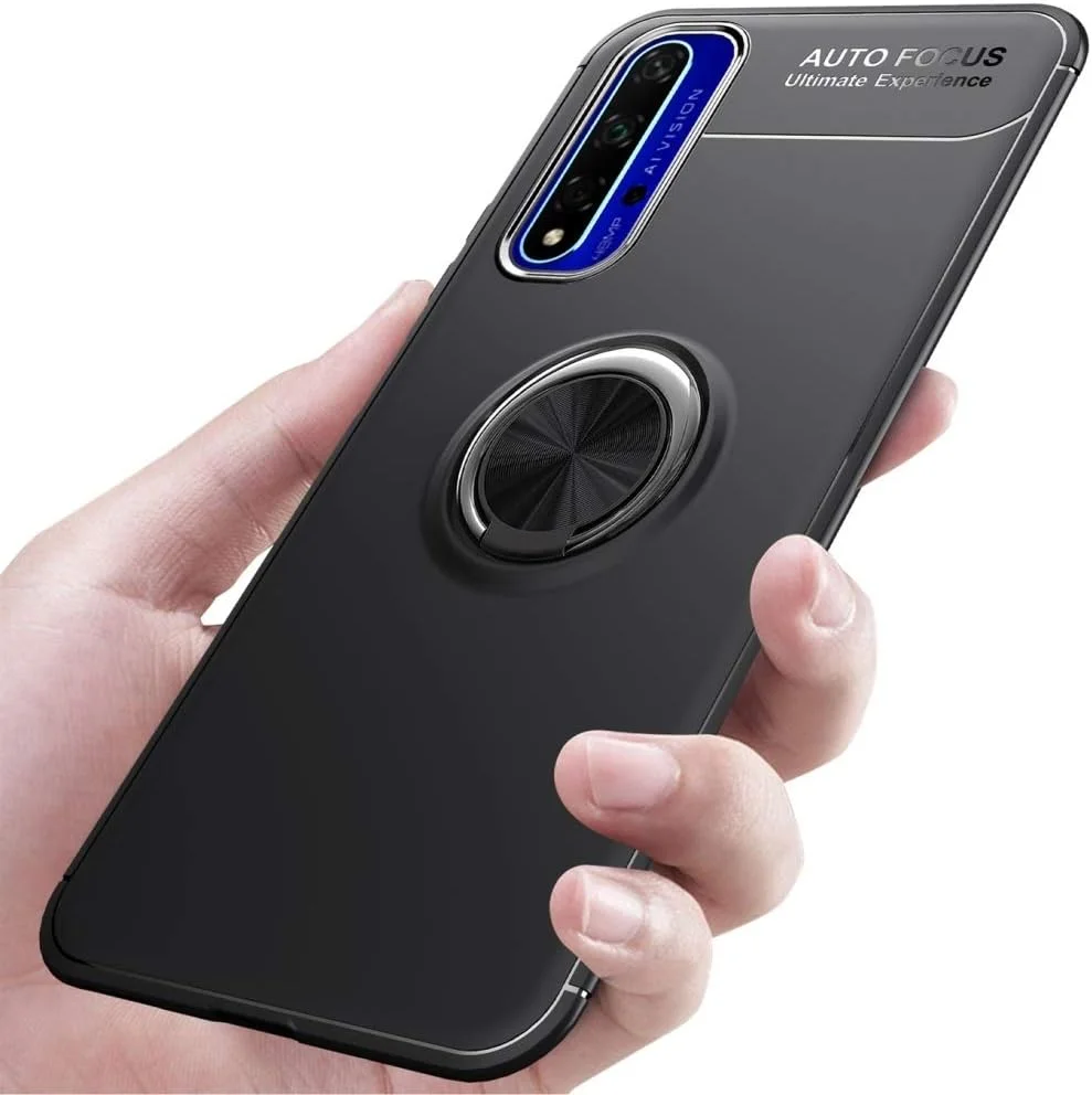 قاب گوشی کلاسیک و شیک برای هوآوی آنر 20، قاب TPU ضد ضربه با پایه نگهدارنده نامرئی محافظ (رنگ: مشکی) قاب گوشی کلاسیک و شیک برای هوآوی آنر 20، قاب TPU ضد ضربه با پایه نگهدارنده نامرئی محافظ (رنگ: مشکی)