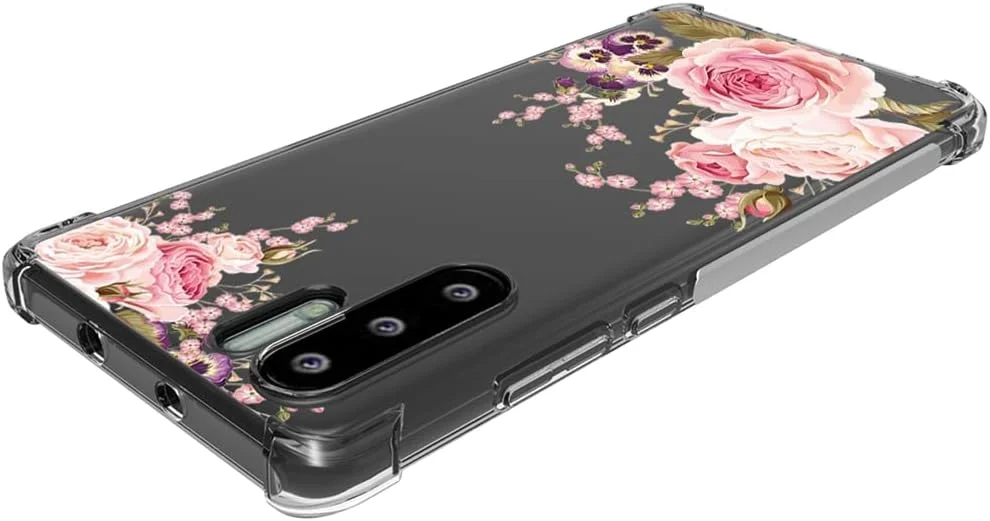 کاور محافظ گوشی موبایل یریبل مناسب برای هوآوی P30 پرو مدل VOG-L29 VOG-L04، کاور نرم سیلیکونی TPU با طرح گل رز