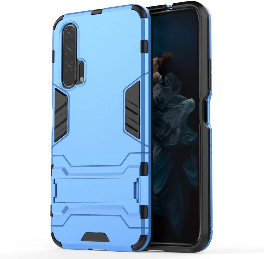 قاب گوشی کلاسیک برای هوآوی آنر 20 پرو، ضد ضربه PC + TPU، با هولدر و پوشش محافظ ضد خش (رنگ: آبی) قاب گوشی کلاسیک برای هوآوی آنر 20 پرو، ضد ضربه PC + TPU، با هولدر و پوشش محافظ ضد خش (رنگ: آبی)