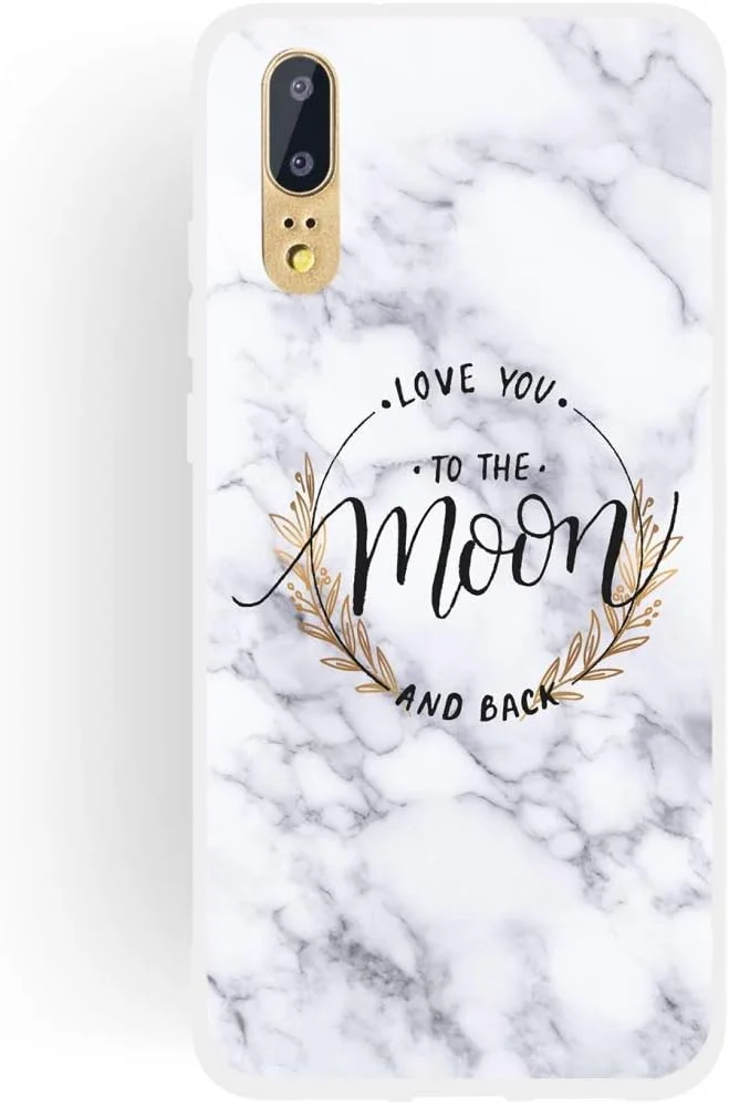 قاب گوشی موبایل طرح ماه و متن نیمه شفاف TPU Marble مناسب برای هوآوی P20 Lite قاب گوشی موبایل طرح ماه و متن نیمه شفاف TPU Marble مناسب برای هوآوی P20 Lite