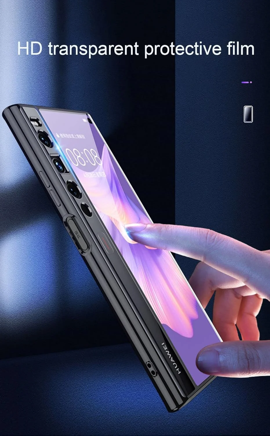 قاب محافظ گوشی هواوی میت ایکس اس 2، سبک و باریک، روکش گالوانیزه 360 درجه، ضد ضربه و ضد افتادن، مناسب برای گوشی تاشو هواوی میت ایکس اس 2 - طلایی