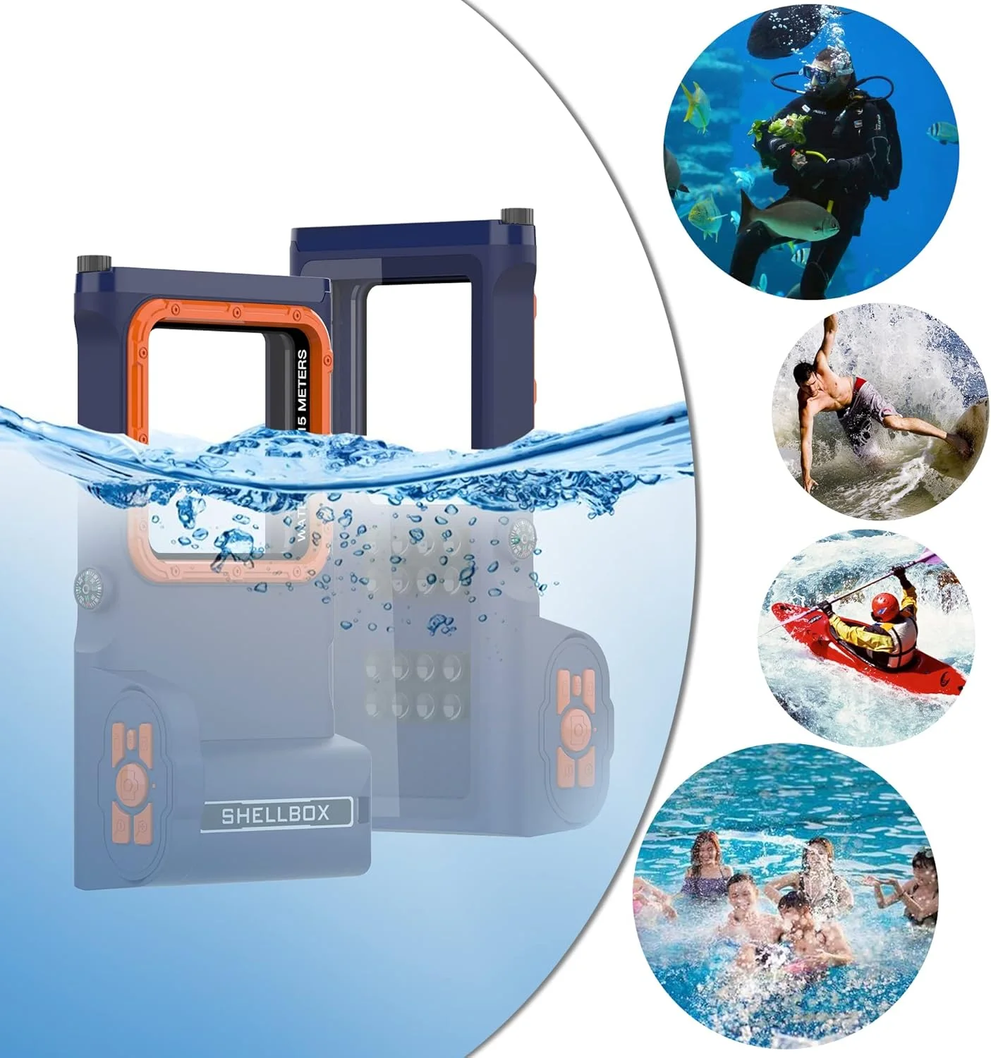 محفظه ضد آب نسل سوم اتصال بلوتوثی MRUOZRUI، مناسب برای غواصی، عکاسی و فیلمبرداری حرفه ای در زیر آب تا عمق 15 متر، قاب ضد آب گوشی برای آیفون/سامسونگ/مدل های مختلف محفظه ضد آب نسل سوم اتصال بلوتوثی MRUOZRUI، مناسب برای غواصی، عکاسی و فیلمبرداری حرفه ای در زیر آب تا عمق 15 متر، قاب ضد آب گوشی برای آیفون/سامسونگ/مدل های مختلف