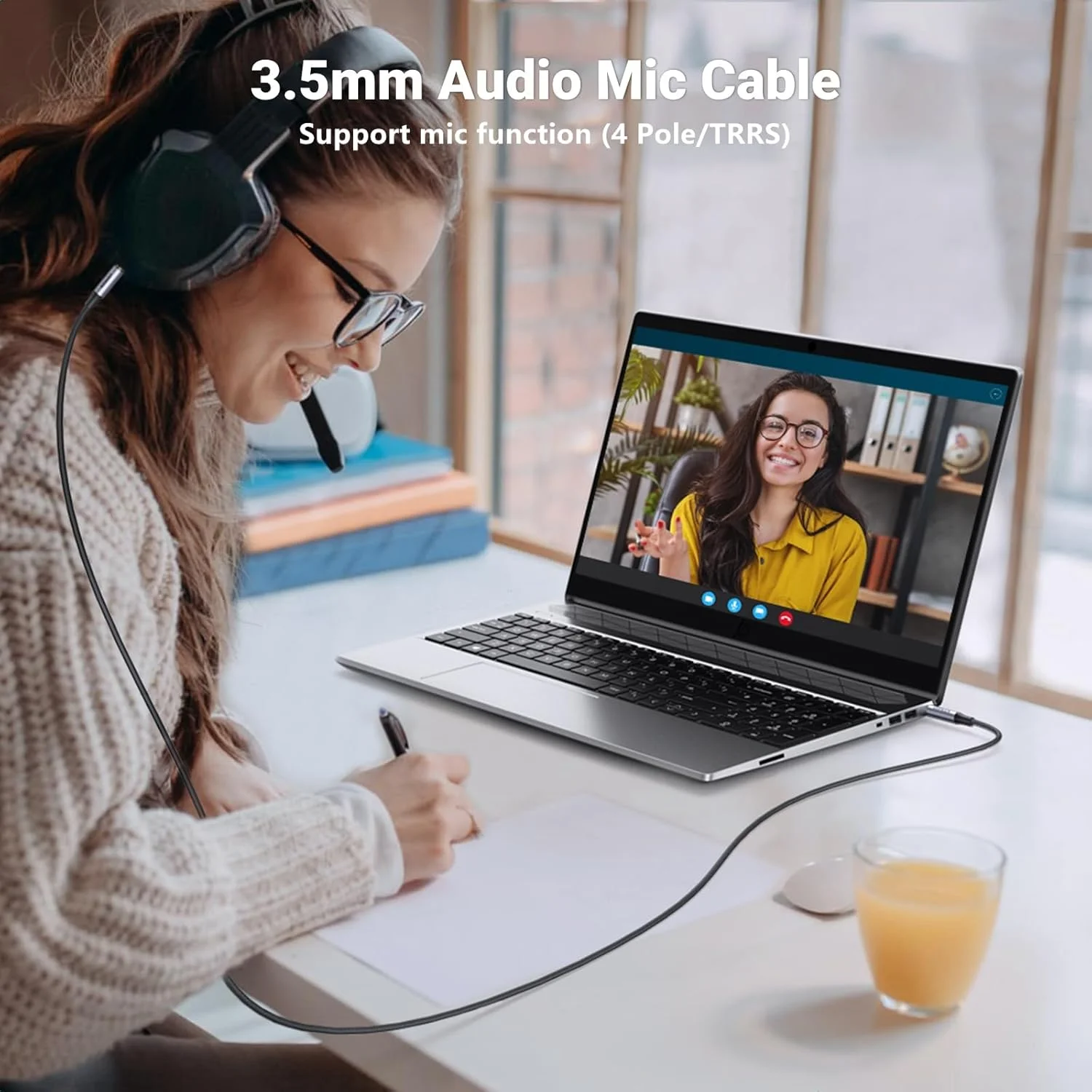 کابل صدا نر به نر 3.5 میلی متری 4 پل UGREEN با روکش بافته شده 2 متری، سازگار با مک بوک پرو 2021، تلفن، تبلت، استریو ماشین و پخش کننده MP3