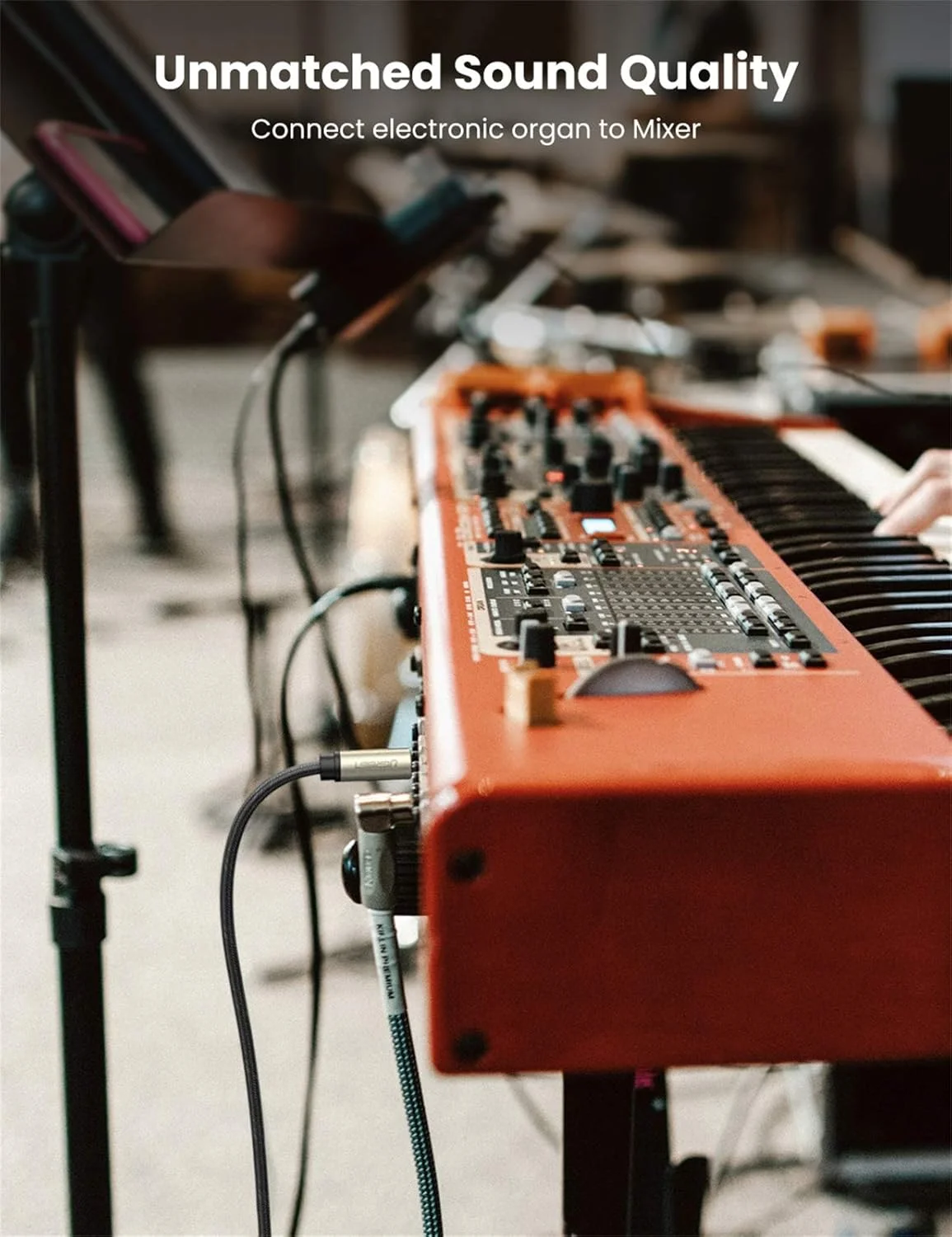 کابل گیتار صوتی UGREEN 6.35mm، کابل بلندگوی حرفه ای 1/4 اینچ به 1/4 اینچ با روکش نایلونی، کابل مونو 6.35mm ساز موسیقی برای گیتار الکتریک، پدال افکت، بیس، درام، آمپلی فایر و غیره (1 متری) کابل گیتار صوتی UGREEN 6.35mm، کابل بلندگوی حرفه ای 1/4 اینچ به 1/4 اینچ با روکش نایلونی، کابل مونو 6.35mm ساز موسیقی برای گیتار الکتریک، پدال افکت، بیس، درام، آمپلی فایر و غیره (1 متری)