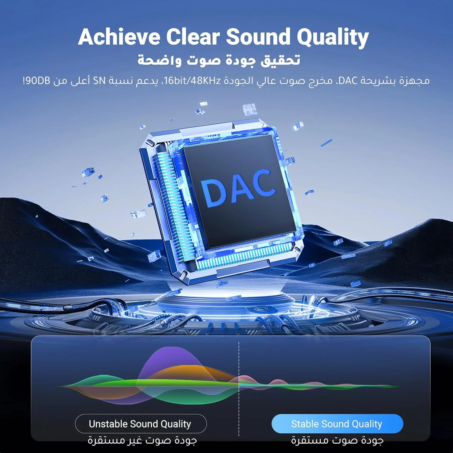 کابل USB C به 3.5 میلیمتری UGREEN طول 1 متر، آداپتور هدفون DAC Type C به 3.5 میلیمتری، کابل جک پلاگ نر صدا، استریو ماشین سازگار با سری iPhone 16، iPad Pro/Air 2024، Samsung S24 Ultra S24/23، Pixel 5 کابل USB C به 3.5 میلیمتری UGREEN طول 1 متر، آداپتور هدفون DAC Type C به 3.5 میلیمتری، کابل جک پلاگ نر صدا، استریو ماشین سازگار با سری iPhone 16، iPad Pro/Air 2024، Samsung S24 Ultra S24/23، Pixel 5