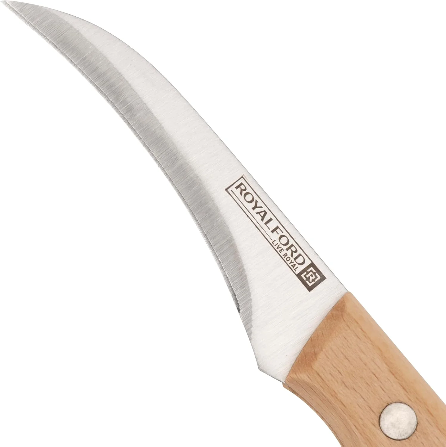 چاقوی حکاکی 3.5 اینچی رویال فورد مدل RF12094، ابزار آشپزخانه با دسته چوبی و تیغه استیل ضد زنگ با گرید غذایی، قابل شستشو در ماشین ظرفشویی