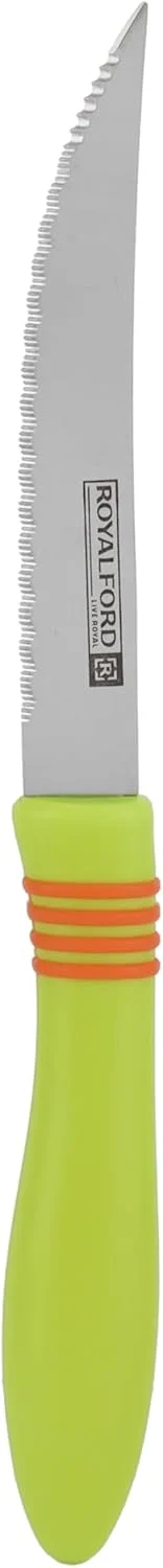 ست چاقوی میوه خوری رویال فورد با تیغه استیل ضد زنگ (2 عددی) - لبه های تیز دندانه دار و منحنی از جنس استیل ضد زنگ - چاقوهای آشپزی فوق العاده تیز، ایده آل برای پوست کندن/خرد کردن میوه ها و سبزیجات ست چاقوی میوه خوری رویال فورد با تیغه استیل ضد زنگ (2 عددی) - لبه های تیز دندانه دار و منحنی از جنس استیل ضد زنگ - چاقوهای آشپزی فوق العاده تیز، ایده آل برای پوست کندن/خرد کردن میوه ها و سبزیجات