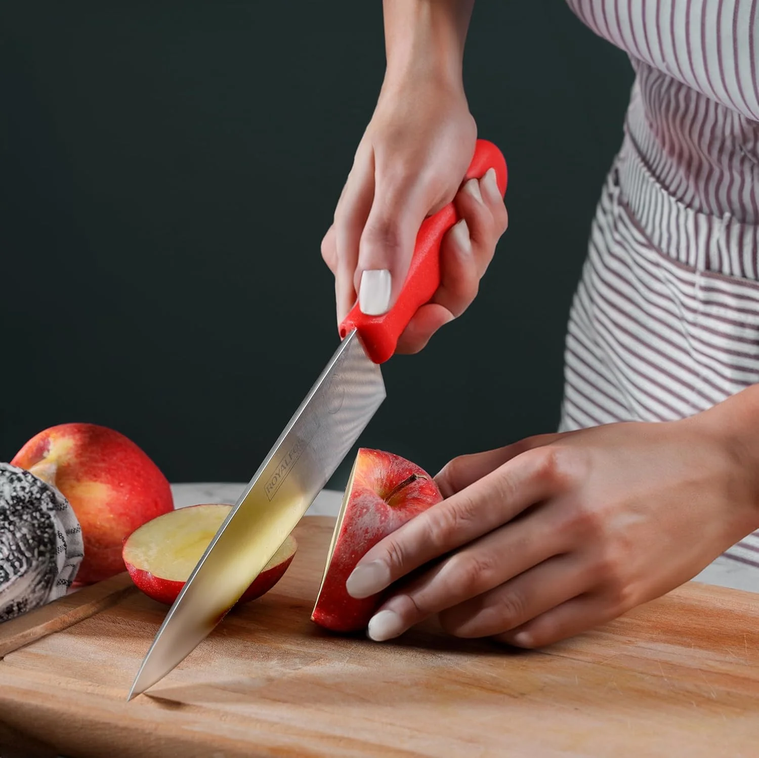 چاقوی سرآشپز رویال فورد RF12559 با تیغه های استیل ضد زنگ فوق العاده تیز و دسته PP ضد زنگ، چاقوی آشپزخانه حرفه ای با دسته ارگونومیک، بهترین انتخاب برای آشپزخانه منزل، رستوران ها و فضای باز