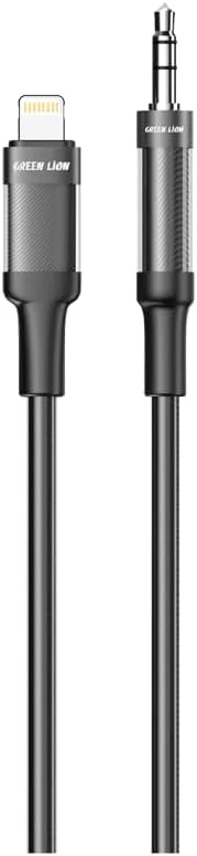 کابل لایتنینگ به AUX با روکش بافته شده گرین لاین، سیگنال پایدار، بادوام، هسته مسی، شفاف + بافته شده، طول عمر 10000 خمش، طول کابل 1 متر - مشکی کابل لایتنینگ به AUX با روکش بافته شده گرین لاین، سیگنال پایدار، بادوام، هسته مسی، شفاف + بافته شده، طول عمر 10000 خمش، طول کابل 1 متر - مشکی