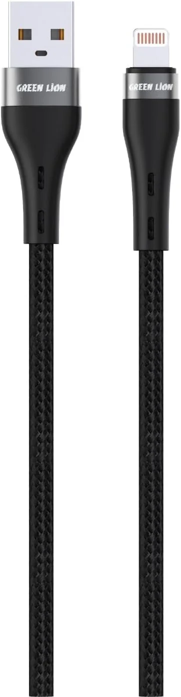 کابل تبدیل USB-A به لایتنینگ Green Lion با روکش بافته شده، طول 1 متر، توان 12 وات، شارژ و همگام سازی، شارژ ایمن و قابل اعتماد، سرعت انتقال 480 مگابیت بر ثانیه، سازگاری گسترده، مقاومت در برابر 10000 خمش، بدنه آلومینیومی - مشکی کابل تبدیل USB-A به لایتنینگ Green Lion با روکش بافته شده، طول 1 متر، توان 12 وات، شارژ و همگام سازی، شارژ ایمن و قابل اعتماد، سرعت انتقال 480 مگابیت بر ثانیه، سازگاری گسترده، مقاومت در برابر 10000 خمش، بدنه آلومینیومی - مشکی