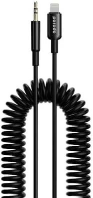 کابل لایتنینگ به AUX فنری پرودو 1.2 متری - مشکی کابل لایتنینگ به AUX فنری پرودو 1.2 متری - مشکی