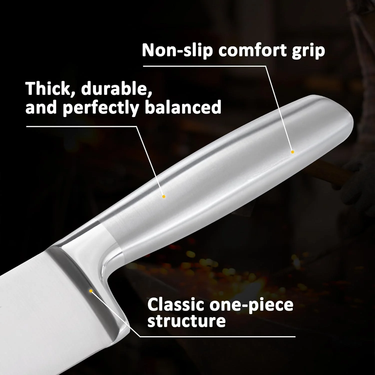 ست چاقوی حرفه ای 13 تکه ZUNMARK با بلوک مغناطیسی، ست چاقوی آشپزخانه تیز، ایده آل برای خانه و رستوران، نقره ای