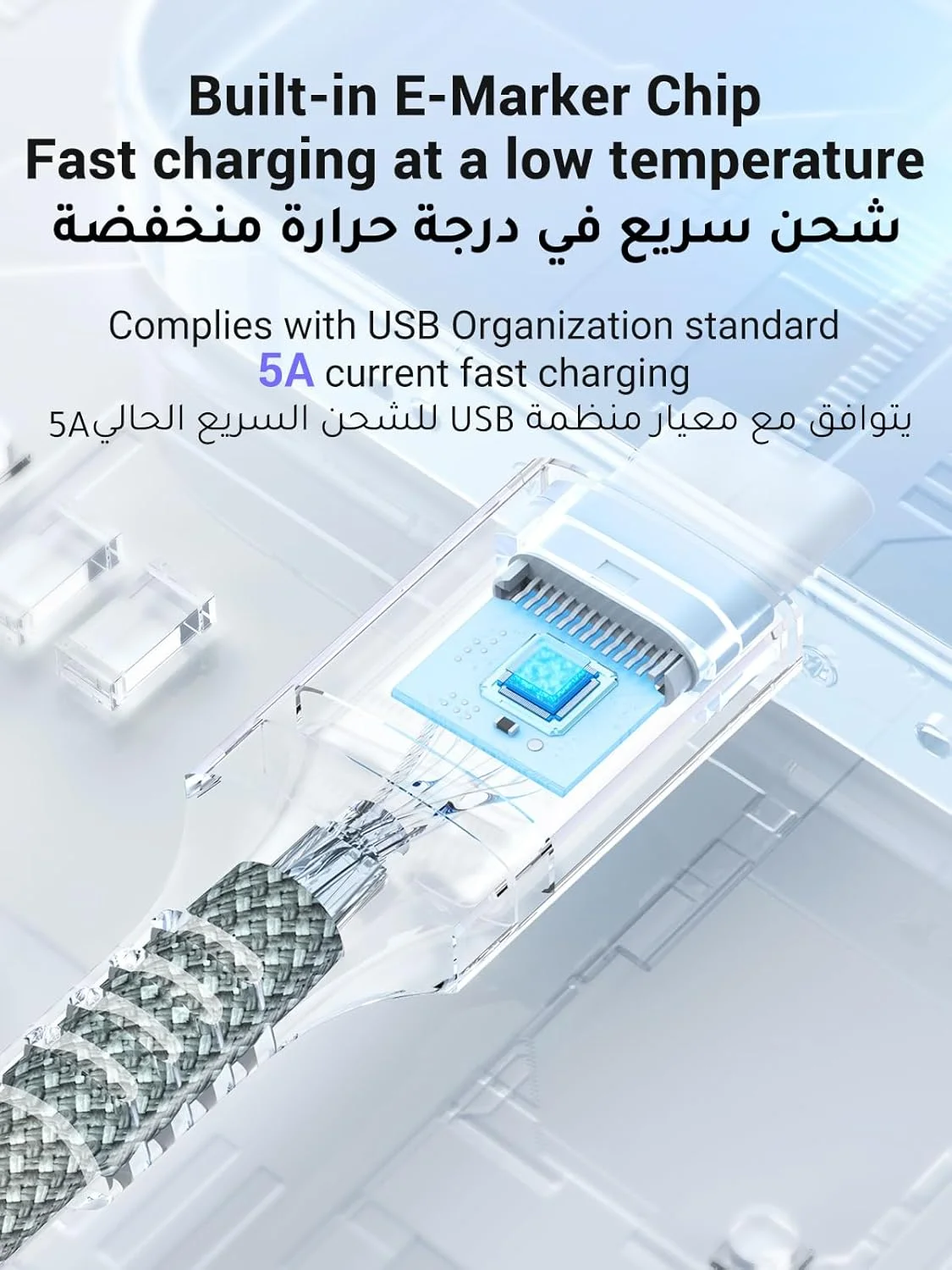 کابل USB C به لایتنینگ UGREEN مدل iPhone 16، طول 1 متر، رنگ خاکستری تیتانیومی (با روکش سیلیکونی بافته شده)، کابل شارژ سریع 100 واتی PD، کابل Type C برای سری iPhone 16، iPad Air/Pro، MacBook Air/Pro، Samsung S25 Ultra، Huawei P70 کابل USB C به لایتنینگ UGREEN مدل iPhone 16، طول 1 متر، رنگ خاکستری تیتانیومی (با روکش سیلیکونی بافته شده)، کابل شارژ سریع 100 واتی PD، کابل Type C برای سری iPhone 16، iPad Air/Pro، MacBook Air/Pro، Samsung S25 Ultra، Huawei P70