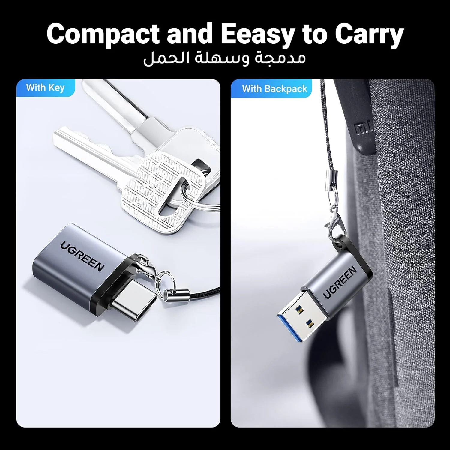 آداپتور USB به USB-C یوگرین، تبدیل کننده USB-C نر به 3.2 ماده، بسته 2 عددی، آداپتور OTG ماده به نر 10 گیگابیت بر ثانیه برای آیفون سری 17، مک بوک ایر، آیپد، سامسونگ گلکسی S25 Ultra آداپتور USB به USB-C یوگرین، تبدیل کننده USB-C نر به 3.2 ماده، بسته 2 عددی، آداپتور OTG ماده به نر 10 گیگابیت بر ثانیه برای آیفون سری 17، مک بوک ایر، آیپد، سامسونگ گلکسی S25 Ultra
