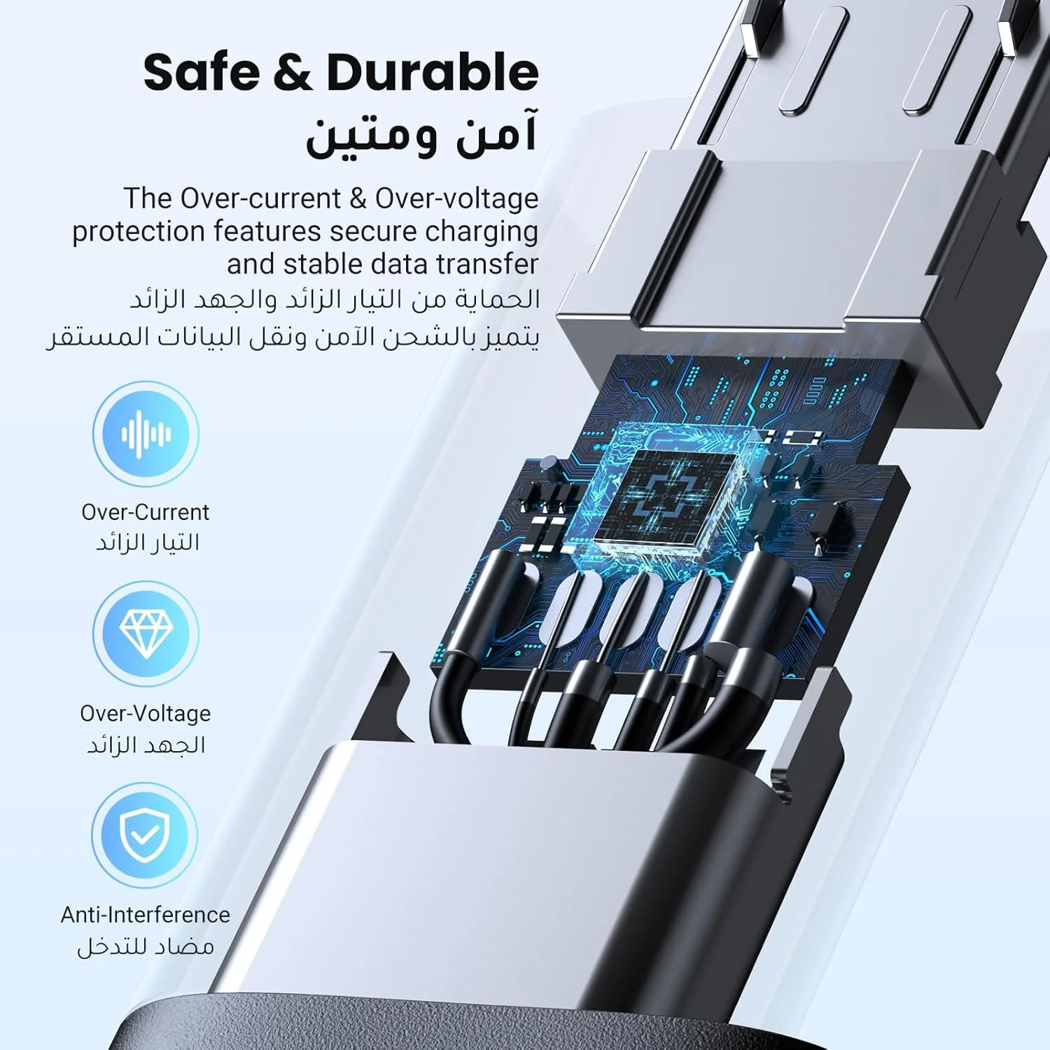 تبدیل یو اس بی سی به میکرو یو اس بی UGREEN، بسته 2 عددی، تبدیل کننده مادگی تایپ سی به نری میکرو، سازگار با گوشی های موبایل سامسونگ S7 Edge، شیائومی Mi A2 Lite، هواوی P Smart Y6 Y9