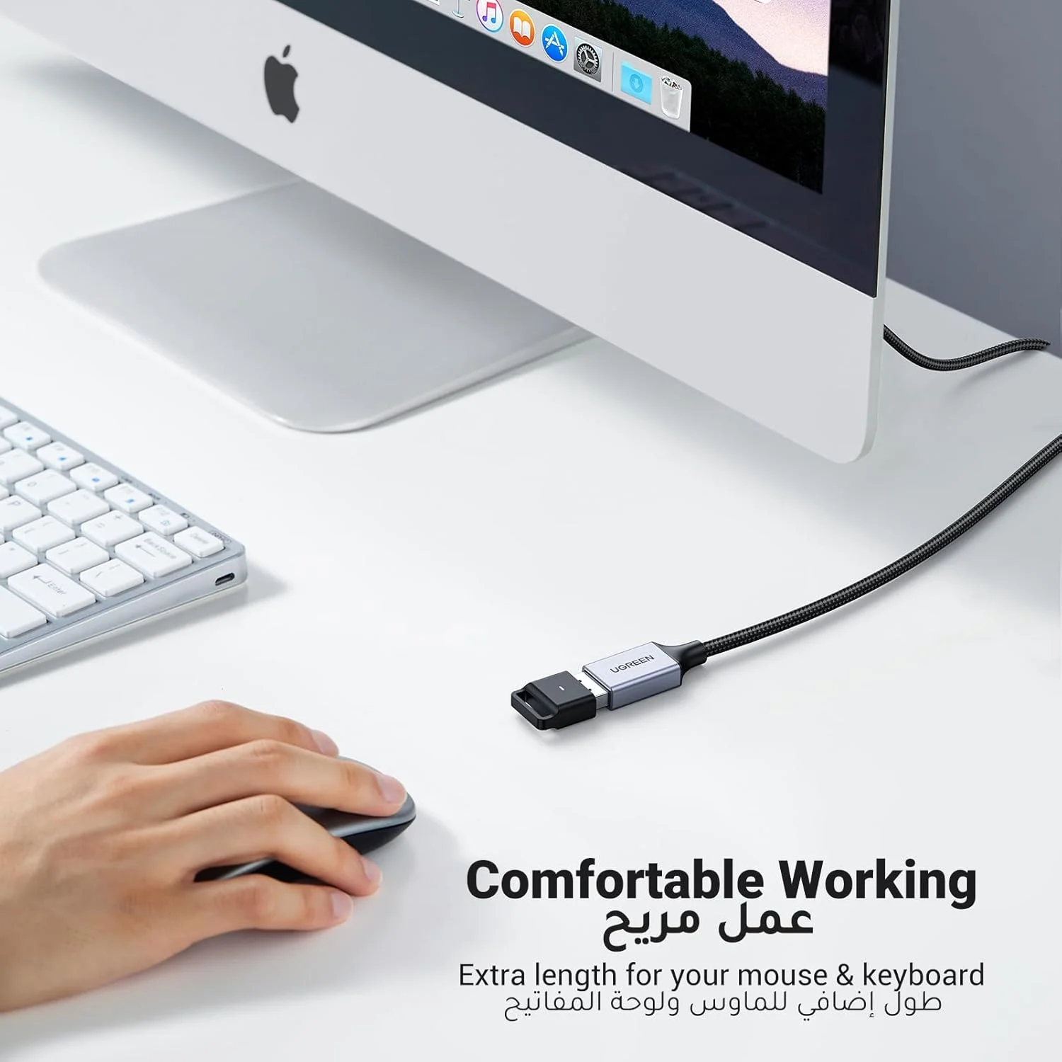کابل افزایش طول یوگرین 1 متری USB A نر به ماده، کابل افزایش طول USB 3.0 با سرعت انتقال داده 5 گیگابیت بر ثانیه، سازگار با وب کم، تلفن، هاب، ماوس، کیبورد، هارد درایو، هدست و فلش درایو