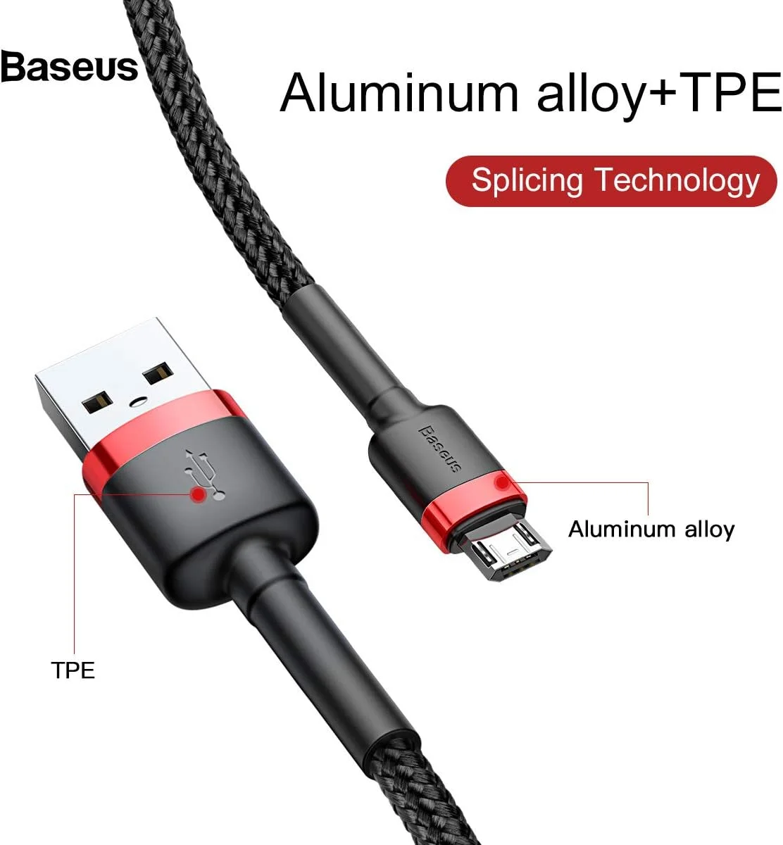 کابل میکرو USB بافته شده نایلونی Baseus Cafule Series PD 2A QC 3.0 برای شارژ سریع اندروید و انتقال داده با سرعت 480 مگابیت بر ثانیه برای S7 S6 J7 J8 و Kindle - قرمز کابل میکرو USB بافته شده نایلونی Baseus Cafule Series PD 2A QC 3.0 برای شارژ سریع اندروید و انتقال داده با سرعت 480 مگابیت بر ثانیه برای S7 S6 J7 J8 و Kindle - قرمز