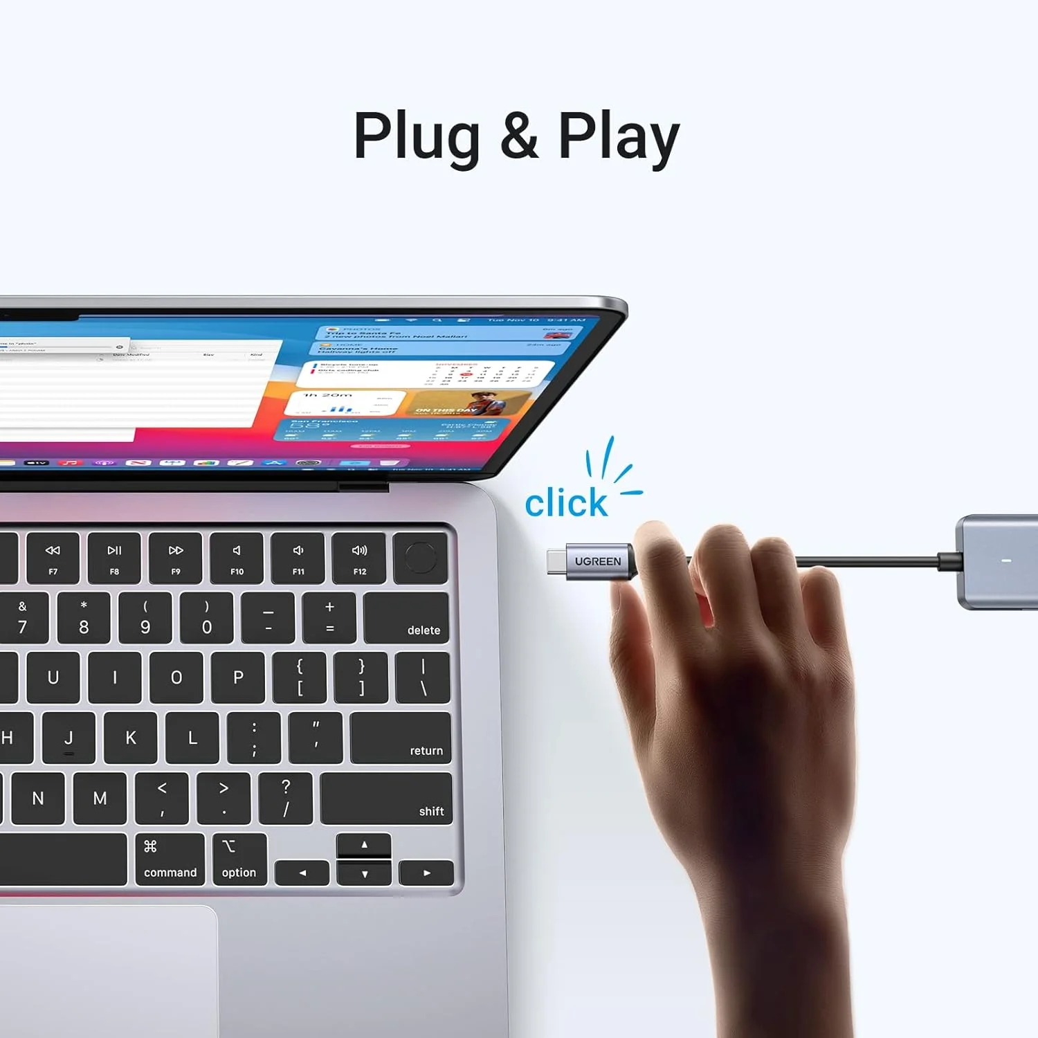 هاب USB 3.0 یوگرین، هاب 4 پورت Type C به USB A [شارژ پشتیبانی نمی شود] اسپلیتر و توسعه دهنده داده برای لپ تاپ، کامپیوتر رومیزی، ایکس باکس، PS5، ماوس، کیبورد، فلش درایو، یو دیسک، پرینتر