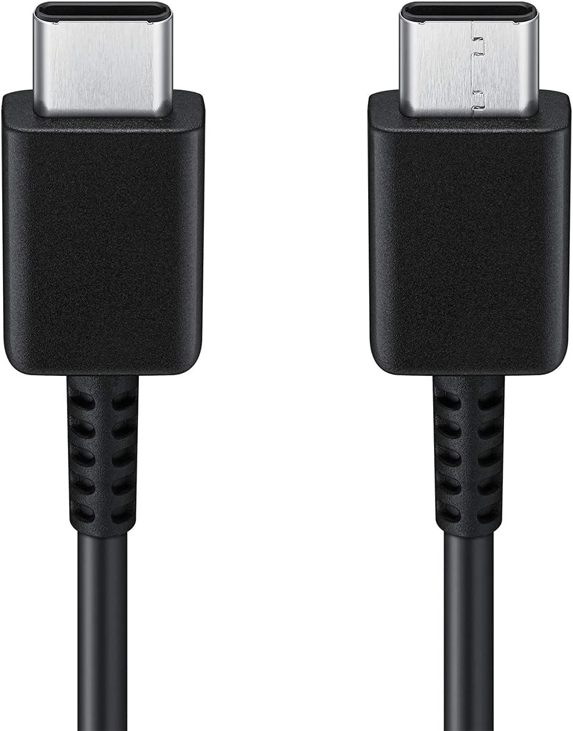 کابل شارژ سریع USB-C سامسونگ گلکسی - کابل شارژر تایپ سی (3 آمپر 1.8 متری) انتقال سریع داده شارژ سریع - بسته 2 عددی مشکی
