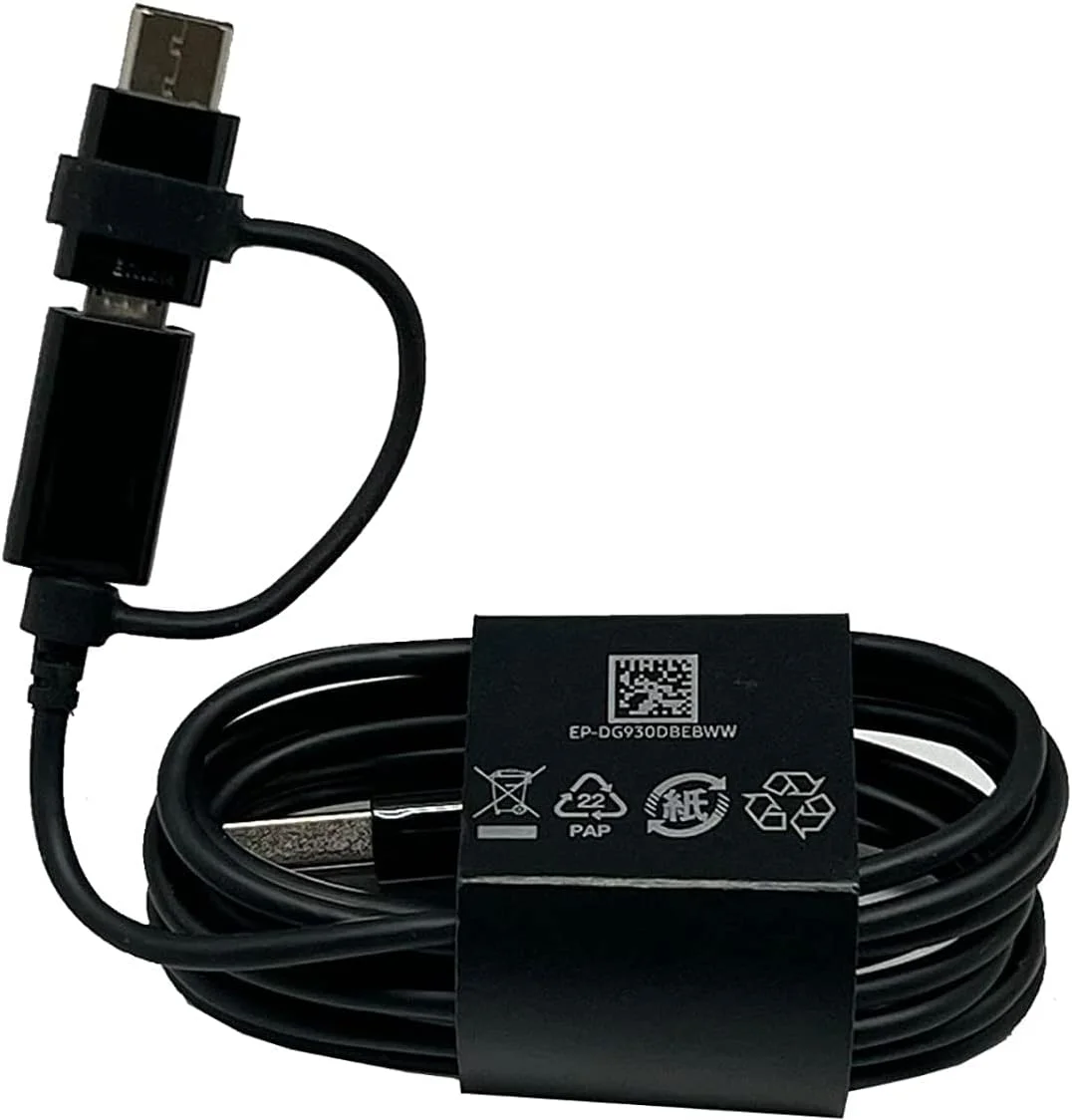 کابل 2 در 1 سامسونگ، کابل میکرو USB تایپ C مناسب برای گلکسی، الجی، اچتیسی، هواوی، سونی اکسپریا، تلفنهای هوشمند اندرویدی و غیره، 1.5 متری، مشکی کابل 2 در 1 سامسونگ، کابل میکرو USB تایپ C مناسب برای گلکسی، الجی، اچتیسی، هواوی، سونی اکسپریا، تلفنهای هوشمند اندرویدی و غیره، 1.5 متری، مشکی