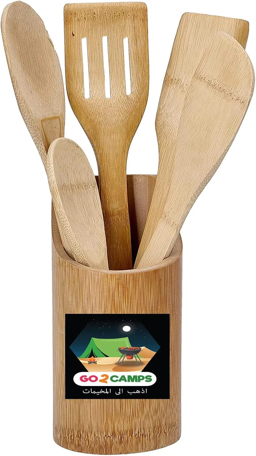 ست ۵ تکه ابزار آشپزخانه بامبو ارگانیک الصقر - کفگیر، برگردان، کفگیر شیاردار، قاشق سرو، قاشق برنج و نگهدارنده - ست ابزار آشپزخانه نچسب - ابزار پخت و پز ضد خش ست ۵ تکه ابزار آشپزخانه بامبو ارگانیک الصقر - کفگیر، برگردان، کفگیر شیاردار، قاشق سرو، قاشق برنج و نگهدارنده - ست ابزار آشپزخانه نچسب - ابزار پخت و پز ضد خش