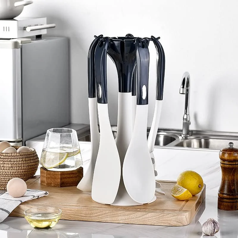 ست ۶ تکه ابزار آشپزی سیلیکونی Arabest، مقاوم در برابر حرارت و نچسب، دارای قابلیت آویزان کردن و استند ست ۶ تکه ابزار آشپزی سیلیکونی Arabest، مقاوم در برابر حرارت و نچسب، دارای قابلیت آویزان کردن و استند