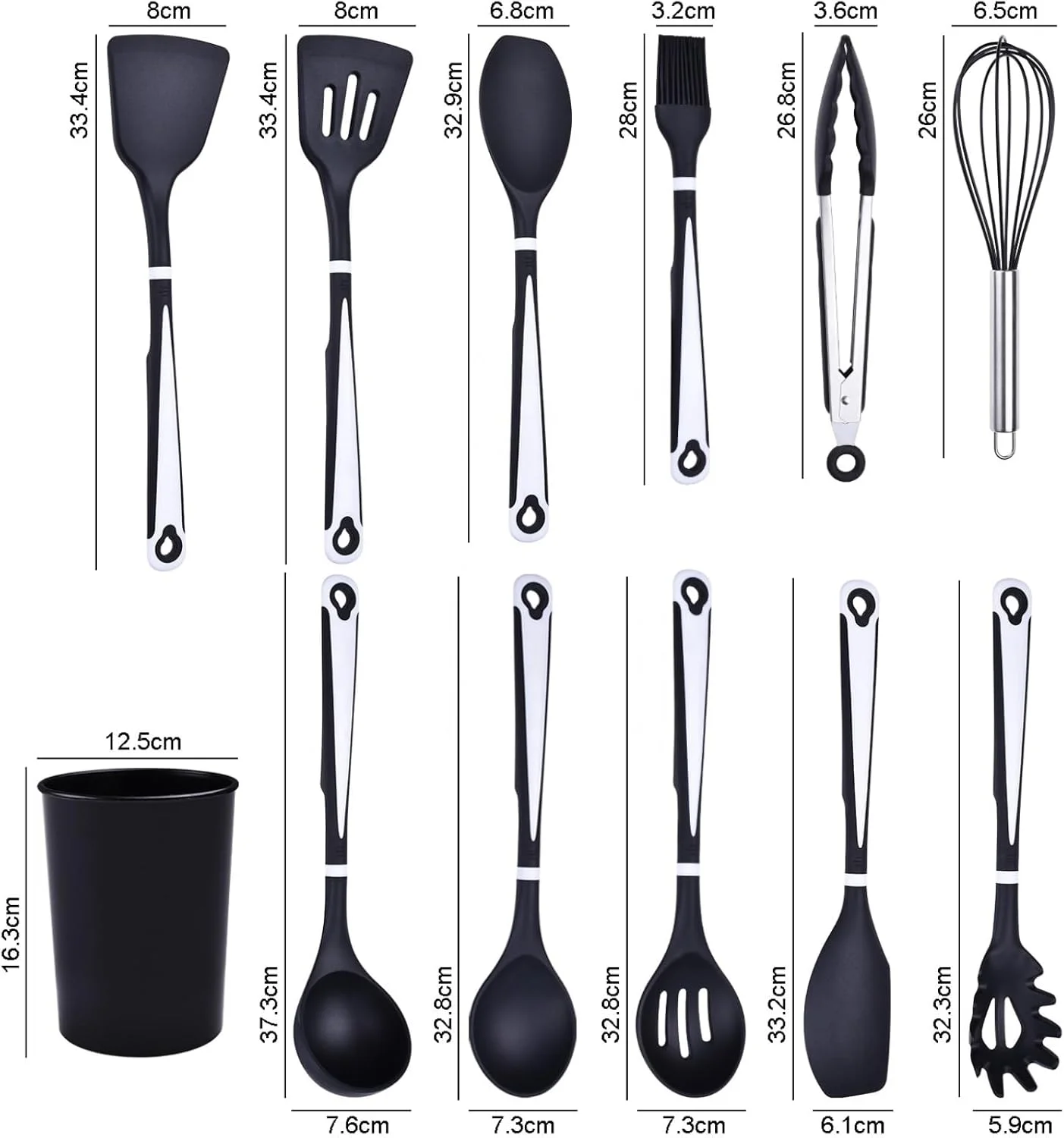 ست ظروف آشپزی سیلیکونی Awwal Home – ۱۲ تکه ابزار آشپزخانه مقاوم در برابر حرارت با دستههای چوبی و نگهدارنده، بدون BPA، ایمن برای نچسب، قابل شستشو در ماشین ظرفشویی – کفگیر، قاشق، برگردان برای خانه ست ظروف آشپزی سیلیکونی Awwal Home – ۱۲ تکه ابزار آشپزخانه مقاوم در برابر حرارت با دستههای چوبی و نگهدارنده، بدون BPA، ایمن برای نچسب، قابل شستشو در ماشین ظرفشویی – کفگیر، قاشق، برگردان برای خانه