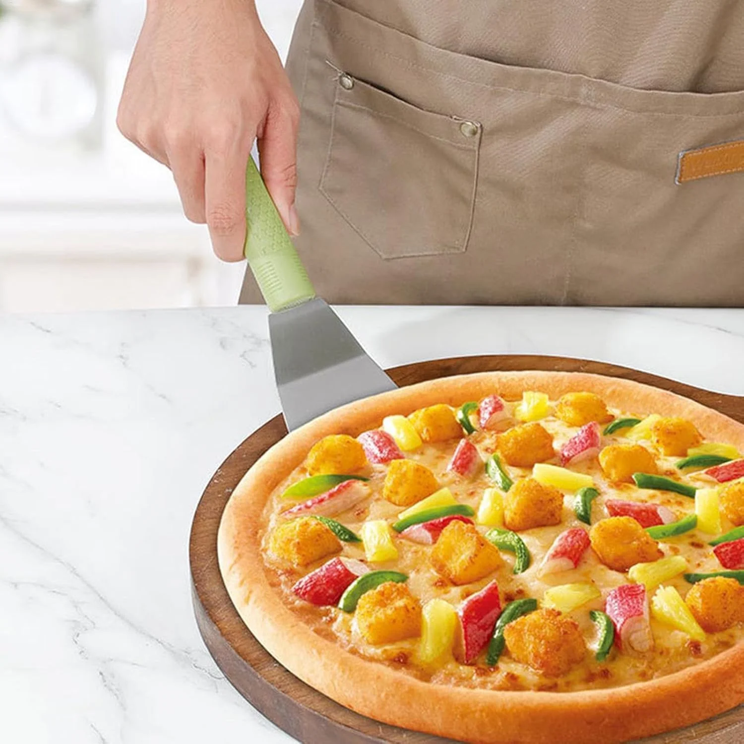 مجموعه ابزار پیتزا 6 تکه بیگ تری، مجموعه لوازم آشپزخانه، ابزار آشپزخانه استیل ضد زنگ، ابزار پیتزا، بیل پیتزا، به همراه پایه نگهدارنده، لوازم ضروری آشپزخانه و رستوران مجموعه ابزار پیتزا 6 تکه بیگ تری، مجموعه لوازم آشپزخانه، ابزار آشپزخانه استیل ضد زنگ، ابزار پیتزا، بیل پیتزا، به همراه پایه نگهدارنده، لوازم ضروری آشپزخانه و رستوران