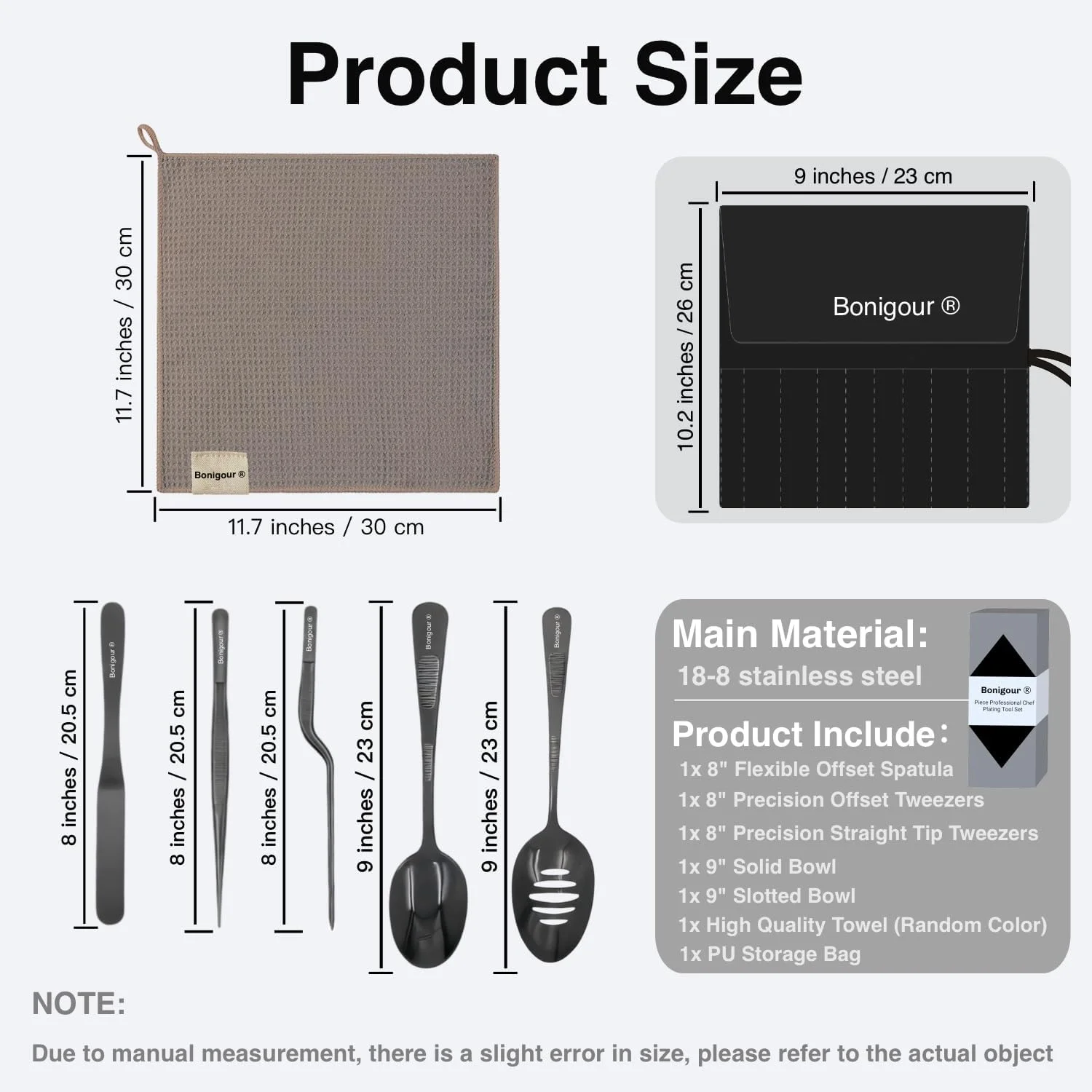 ست ابزار دیزاین غذا، ست 6 تکه حرفه ای، ابزار دیزاین سرآشپز، کفگیر، موچین برای هنر مدرن غذا، مشکی، ابزار آشپزی (مشکی) ست ابزار دیزاین غذا، ست 6 تکه حرفه ای، ابزار دیزاین سرآشپز، کفگیر، موچین برای هنر مدرن غذا، مشکی، ابزار آشپزی (مشکی)