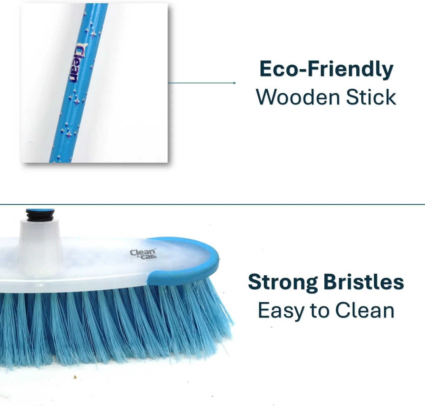 مجموعه ۷ تکه ابزار نظافت همه کاره Clean & Care برای آشپزخانه، منزل، حمام شامل تی چرخشی، جارو و تیغه لاستیکی با دسته چوبی، خاک انداز با برس، فرچه، برس توالت، تیغه لاستیکی پنجره مجموعه ۷ تکه ابزار نظافت همه کاره Clean & Care برای آشپزخانه، منزل، حمام شامل تی چرخشی، جارو و تیغه لاستیکی با دسته چوبی، خاک انداز با برس، فرچه، برس توالت، تیغه لاستیکی پنجره