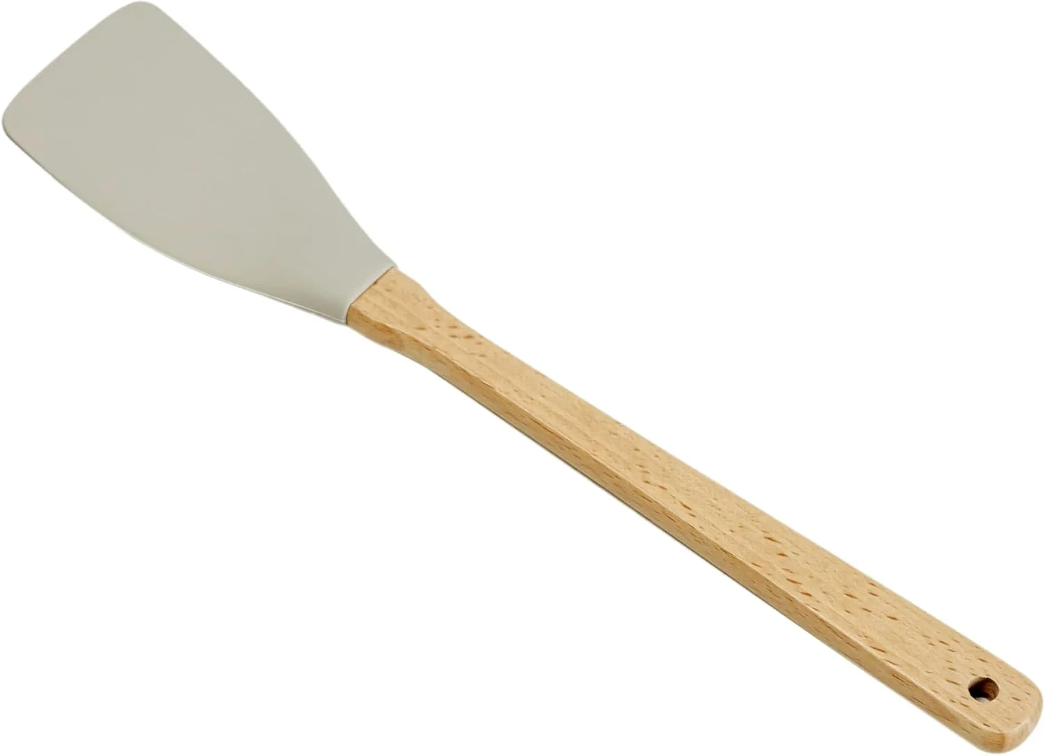 کفگیر سیلیکونی لبه مربعی Cuisine Art، طول ۳۲ سانتی متر - ابزار آشپزی چند منظوره برای پخت و پز دقیق - خاکستری زوربا