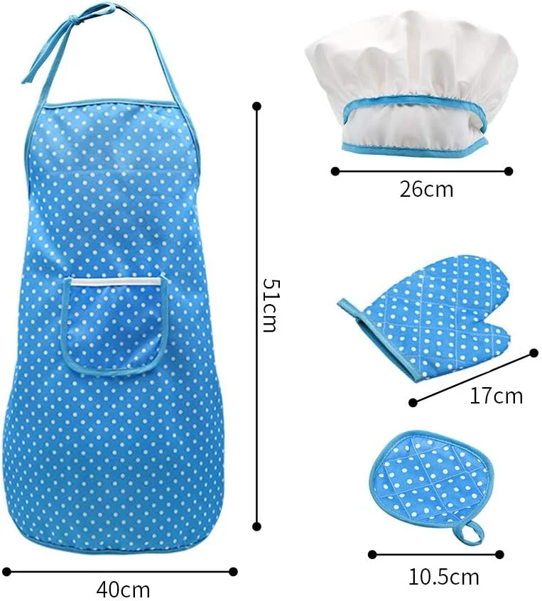 ست آشپزخانه فاجیا، ست پخت و پز و شیرینی پزی کودکان 18 تکه شامل کلاه آشپز، پیش بند، دستکش فر، قابلمه، تابه، قاشق، کفگیر، لوازم آشپزخانه، ست بازی نقش آفرینی آشپز برای کودکان، هدیه آموزشی برای دختران و پسران (آبی)