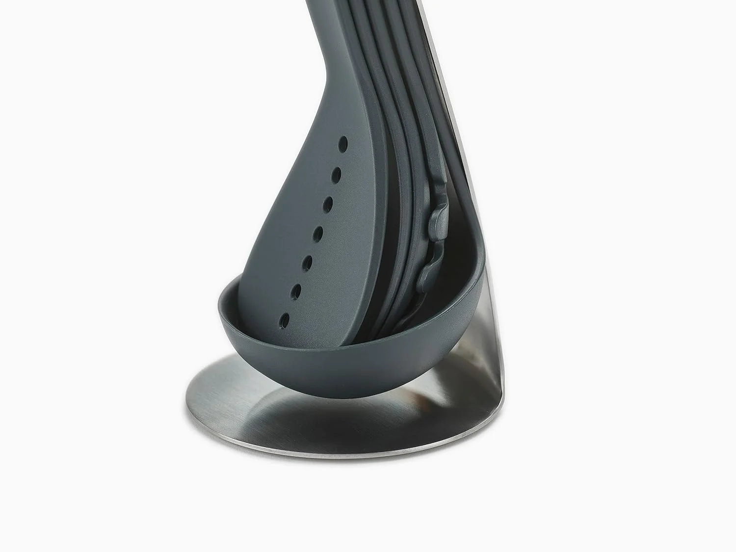 مجموعه ابزار آشپزخانه 5 تکه جوزف جوزف مدل Nest 100 با استند نگهدارنده مغناطیسی، نایلونی، خاکستری، مدل 95031