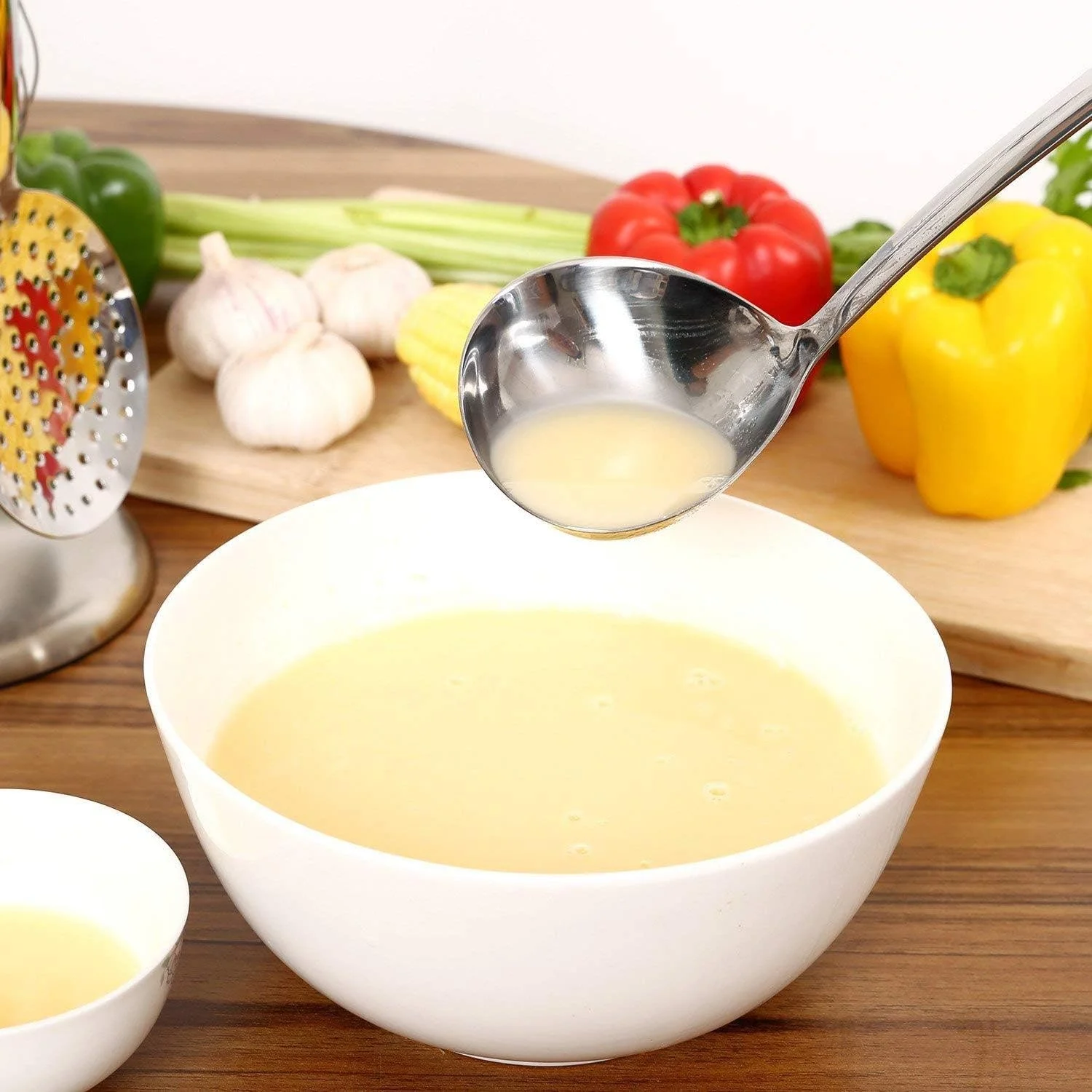 ست ۷ تکه ابزار آشپزخانه چند منظوره استیل ضد زنگ با پایه نگهدارنده، هدیه ای برای آشپزی