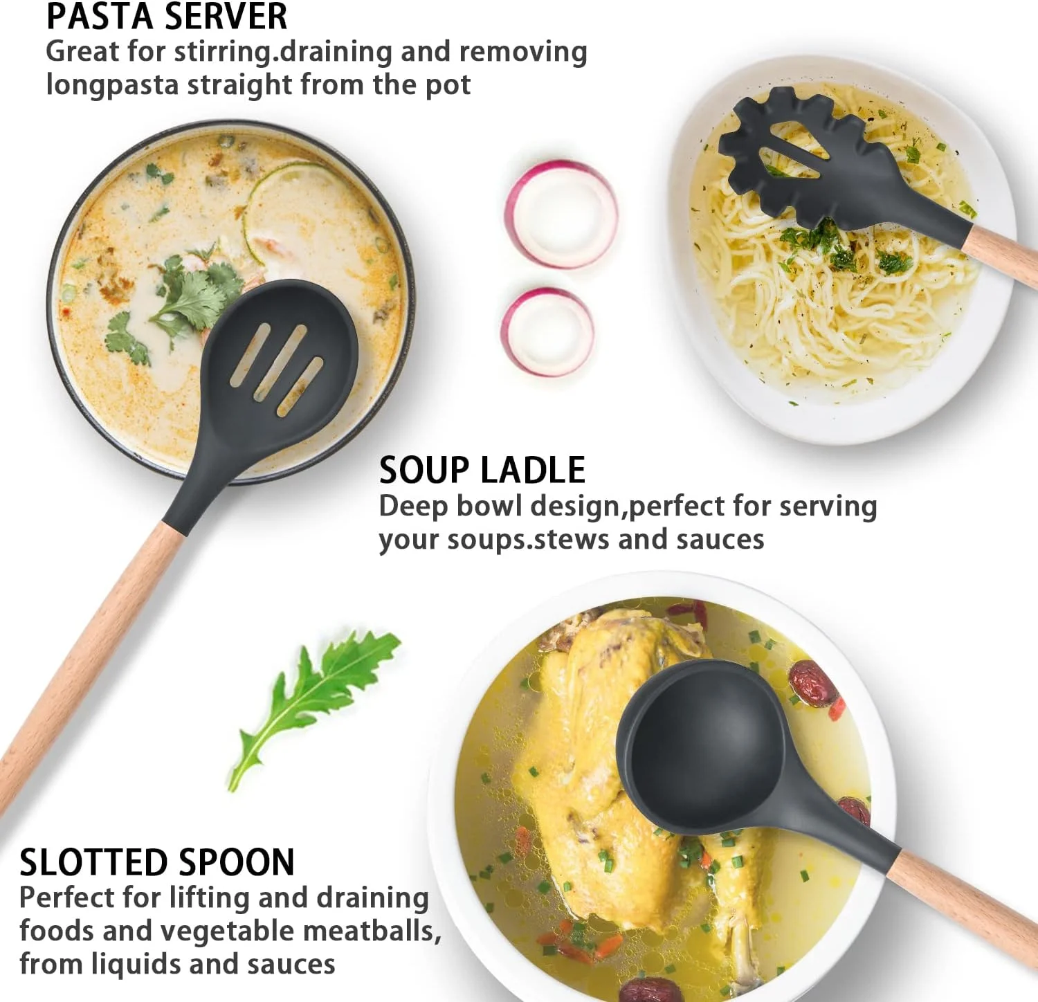 ست ۱۲ تکه لوازم آشپزی سیلیکونی - مقاوم در برابر حرارت تا دمای ۲۳۰ درجه سانتیگراد، شامل کفگیر، انبر، لیسک، قاشق، برس، همزن، دسته چوبی، ابزار آشپزی سبز همراه با نگهدارنده برای ظروف نچسب ست ۱۲ تکه لوازم آشپزی سیلیکونی - مقاوم در برابر حرارت تا دمای ۲۳۰ درجه سانتیگراد، شامل کفگیر، انبر، لیسک، قاشق، برس، همزن، دسته چوبی، ابزار آشپزی سبز همراه با نگهدارنده برای ظروف نچسب