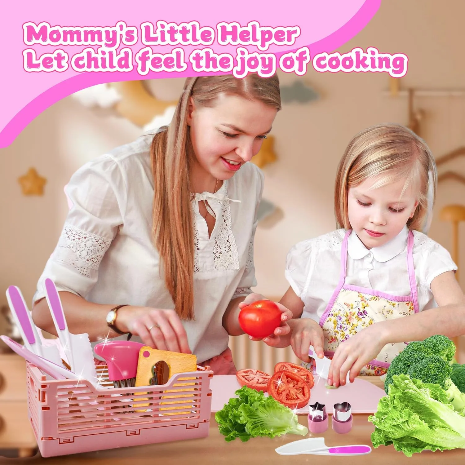 مجموعه چاقوی آشپزی و سبد هدیه دخترانه Masroo، اسباب بازی و هدیه برای دختران 3، 4، 5، 6، 7، 8، 9 و 10 ساله، ابزار آشپزخانه اسباب بازی مونته سوری برای کودکان نوپا، مجموعه آشپزی واقعی، اسباب بازی های آموزشی دخترانه مجموعه چاقوی آشپزی و سبد هدیه دخترانه Masroo، اسباب بازی و هدیه برای دختران 3، 4، 5، 6، 7، 8، 9 و 10 ساله، ابزار آشپزخانه اسباب بازی مونته سوری برای کودکان نوپا، مجموعه آشپزی واقعی، اسباب بازی های آموزشی دخترانه