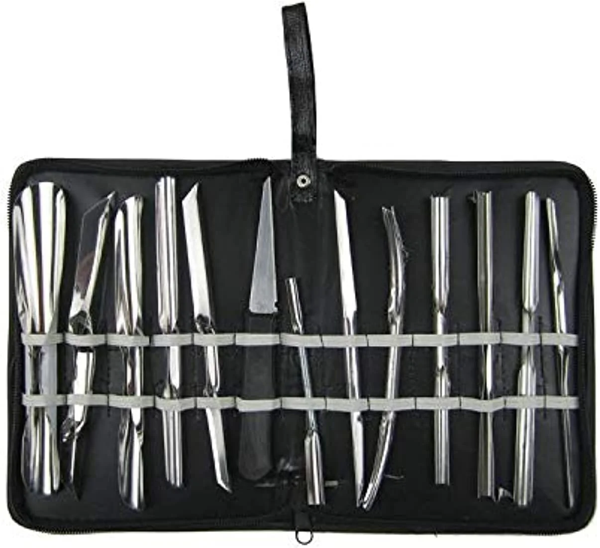 ست ۱۳ عددی ابزار حکاکی حرفه ای آشپز، مناسب برای حکاکی سبزیجات، میوه ها و مواد غذایی، شامل چاقو و ابزار پوست کندن