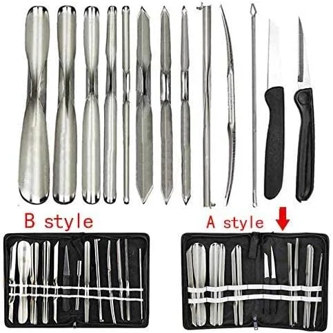 ست ۱۳ عددی ابزار حکاکی حرفه ای آشپز، مناسب برای حکاکی سبزیجات، میوه ها و مواد غذایی، شامل چاقو و ابزار پوست کندن ست ۱۳ عددی ابزار حکاکی حرفه ای آشپز، مناسب برای حکاکی سبزیجات، میوه ها و مواد غذایی، شامل چاقو و ابزار پوست کندن