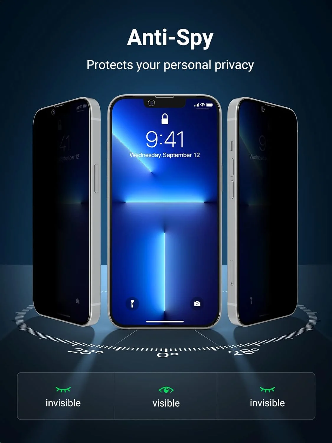 محافظ صفحه نمایش حریم خصوصی یوجرین برای آیفون 14/13 پرو/13 سایز 6.1 اینچ به همراه قاب نصب آسان، بدون حباب، شیشه حرارت دیده شفاف HD ضد اثر انگشت، 2 عددی محافظ صفحه نمایش حریم خصوصی یوجرین برای آیفون 14/13 پرو/13 سایز 6.1 اینچ به همراه قاب نصب آسان، بدون حباب، شیشه حرارت دیده شفاف HD ضد اثر انگشت، 2 عددی