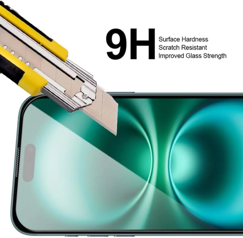 محافظ صفحه نمایش گجت شیلد برای اپل آیفون 16 با ابعاد 6.1 اینچ، شیشه حرارت دیده با سختی 9H، نصب آسان بدون حباب، پوشش کامل، ضد خش و حساس به لمس محافظ صفحه نمایش گجت شیلد برای اپل آیفون 16 با ابعاد 6.1 اینچ، شیشه حرارت دیده با سختی 9H، نصب آسان بدون حباب، پوشش کامل، ضد خش و حساس به لمس