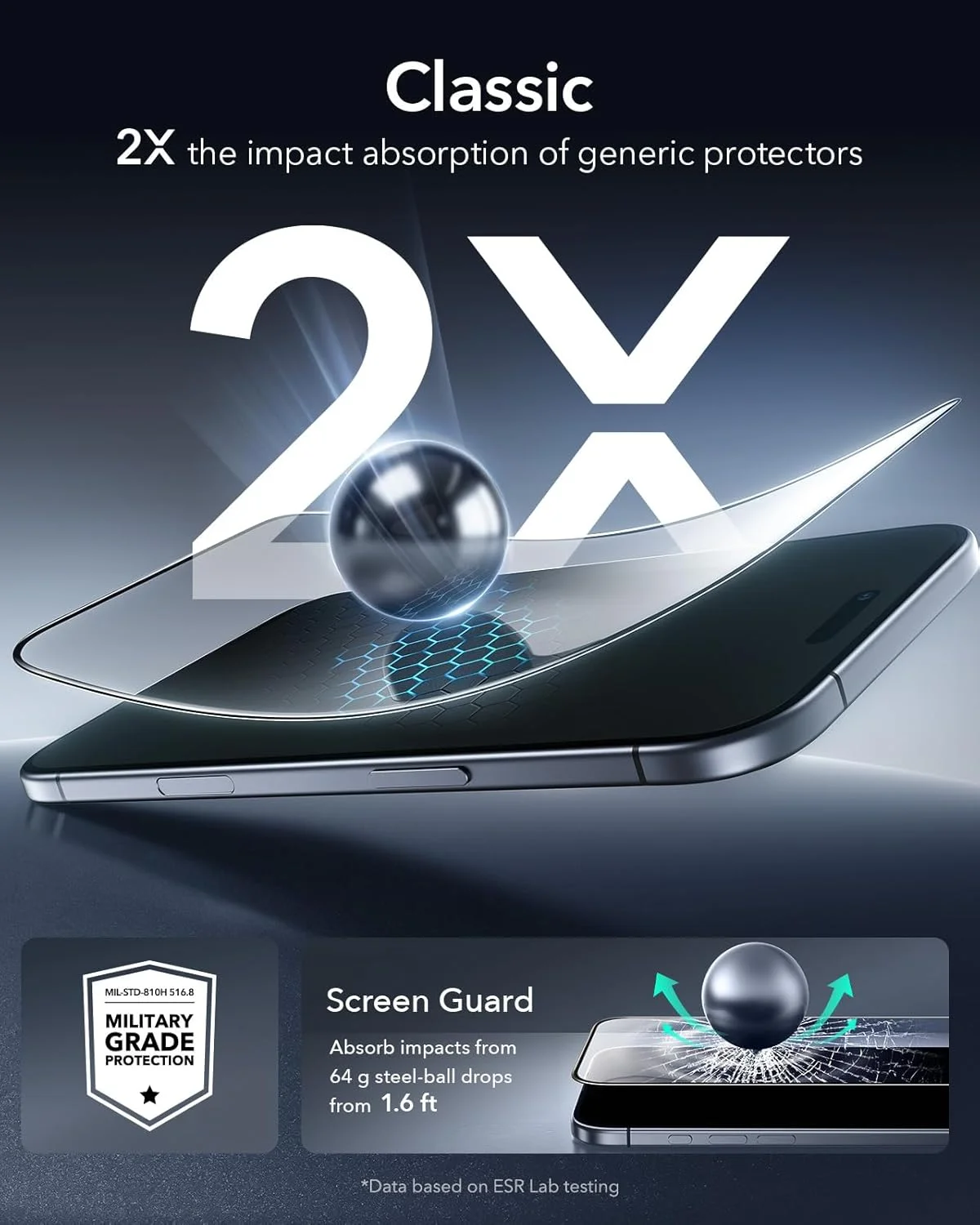 محافظ صفحه نمایش شیشه ای ESR مدل Air مناسب برای آیفون، سختی 9H، مقاوم در برابر شکستگی، پوشش کامل، به همراه ابزار نصب آسان، شفافیت HD، مقاوم در برابر خراش محافظ صفحه نمایش شیشه ای ESR مدل Air مناسب برای آیفون، سختی 9H، مقاوم در برابر شکستگی، پوشش کامل، به همراه ابزار نصب آسان، شفافیت HD، مقاوم در برابر خراش