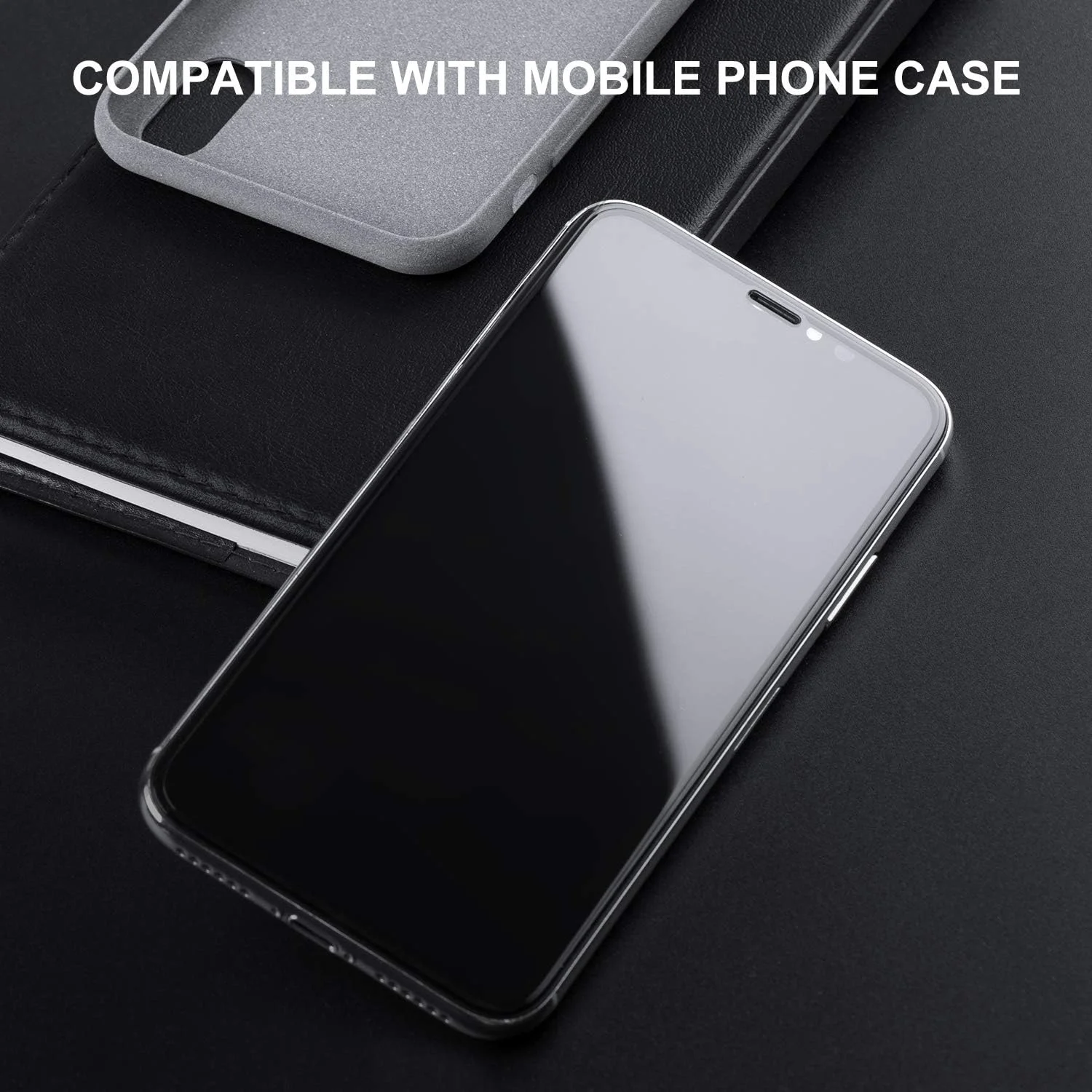 محافظ صفحه نمایش آیفون Xs Max، [نصب آسان] شیشه حرارت دیده منحنی سه بعدی ضد حباب Ultra HD سازگار با قاب برای اپل (6.5 اینچ) مشکی