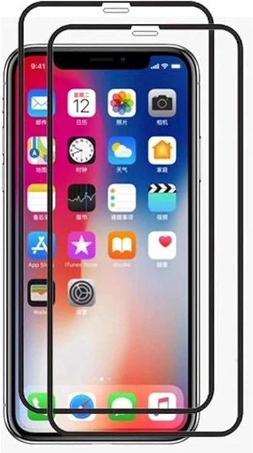 محافظ صفحه نمایش شیشه ای حرارت دیده اپل آیفون Xs MAX، بسته 2 عددی 5D ضد خش و ضد اثر انگشت برای آیفون Xs MAX - مشکی محافظ صفحه نمایش شیشه ای حرارت دیده اپل آیفون Xs MAX، بسته 2 عددی 5D ضد خش و ضد اثر انگشت برای آیفون Xs MAX - مشکی