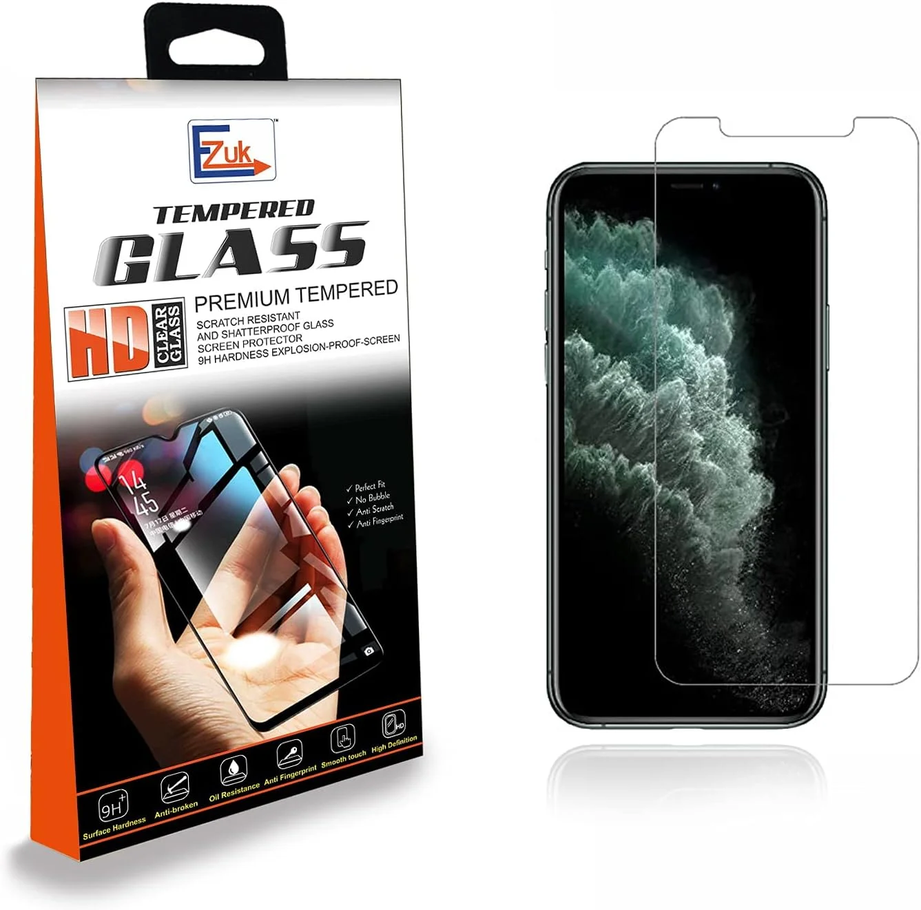 محافظ صفحه نمایش شیشه ای حرارت دیده Ezuk برای گوشی های آیفون 11 و آیفون XR، سختی 9H، لبه گرد 2.5D، بدون حباب، ضد اثر انگشت - شفاف محافظ صفحه نمایش شیشه ای حرارت دیده Ezuk برای گوشی های آیفون 11 و آیفون XR، سختی 9H، لبه گرد 2.5D، بدون حباب، ضد اثر انگشت - شفاف