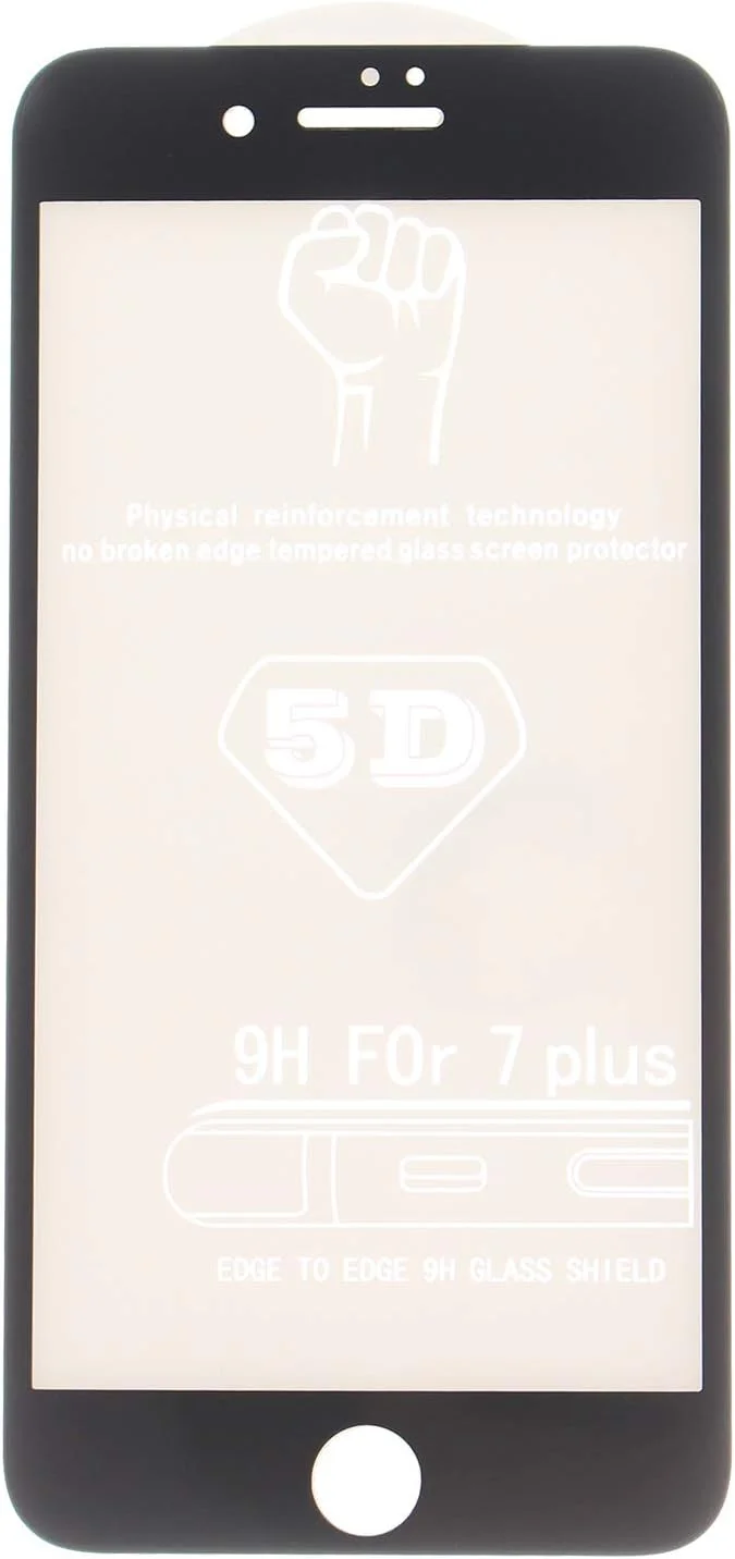 محافظ صفحه نمایش شیشه ای حرارت دیده 5D برای آیفون 7 پلاس محافظ صفحه نمایش شیشه ای حرارت دیده 5D برای آیفون 7 پلاس