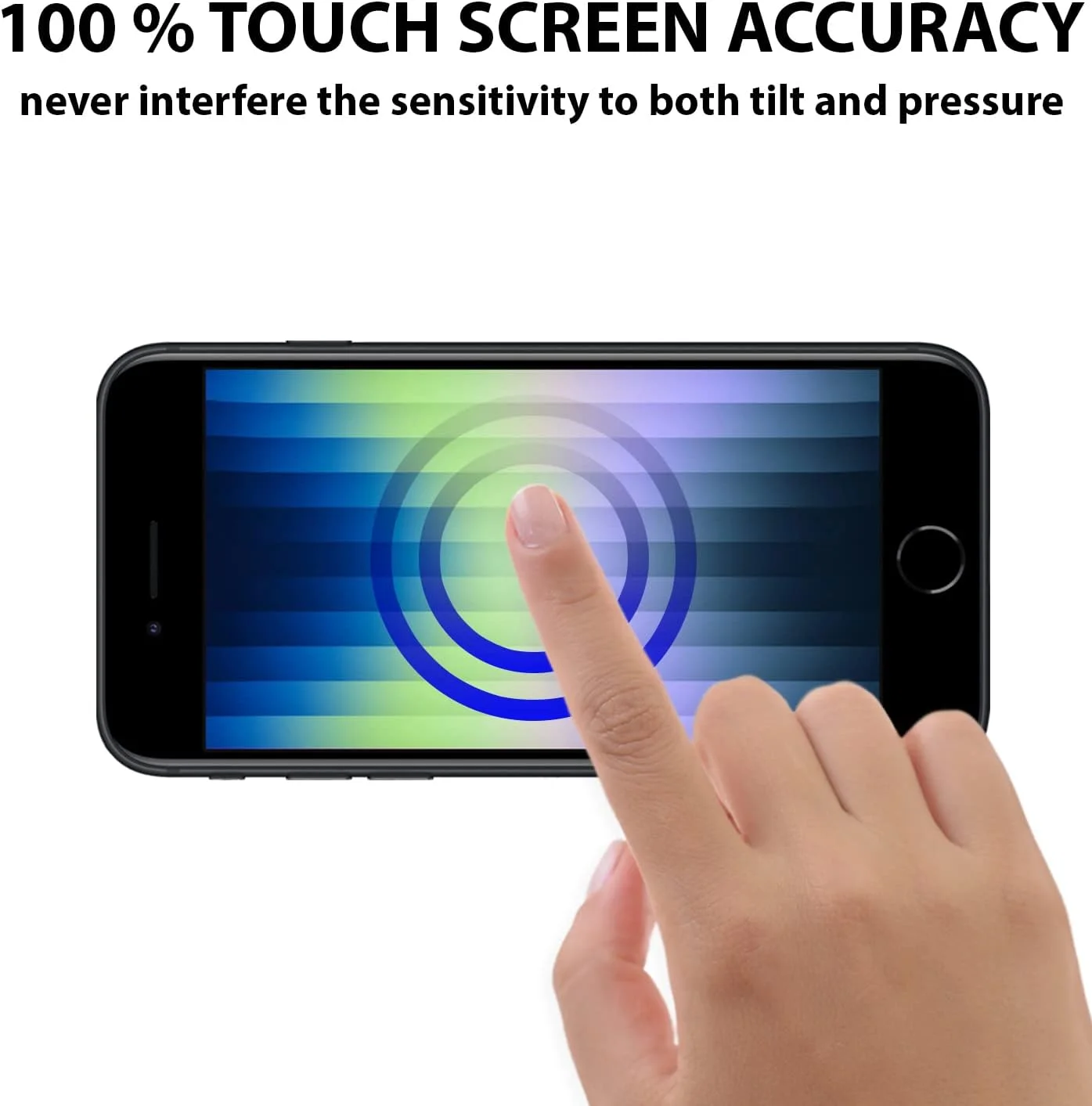 محافظ صفحه نمایش الحتروشی سازگار با Apple iPhone SE (2022) - [نسل سوم] شیشه حرارت دیده [ضد انعکاس نور] [پوشش کامل HD] [نصب آسان] [سختی 9H] [حساس به لمس]