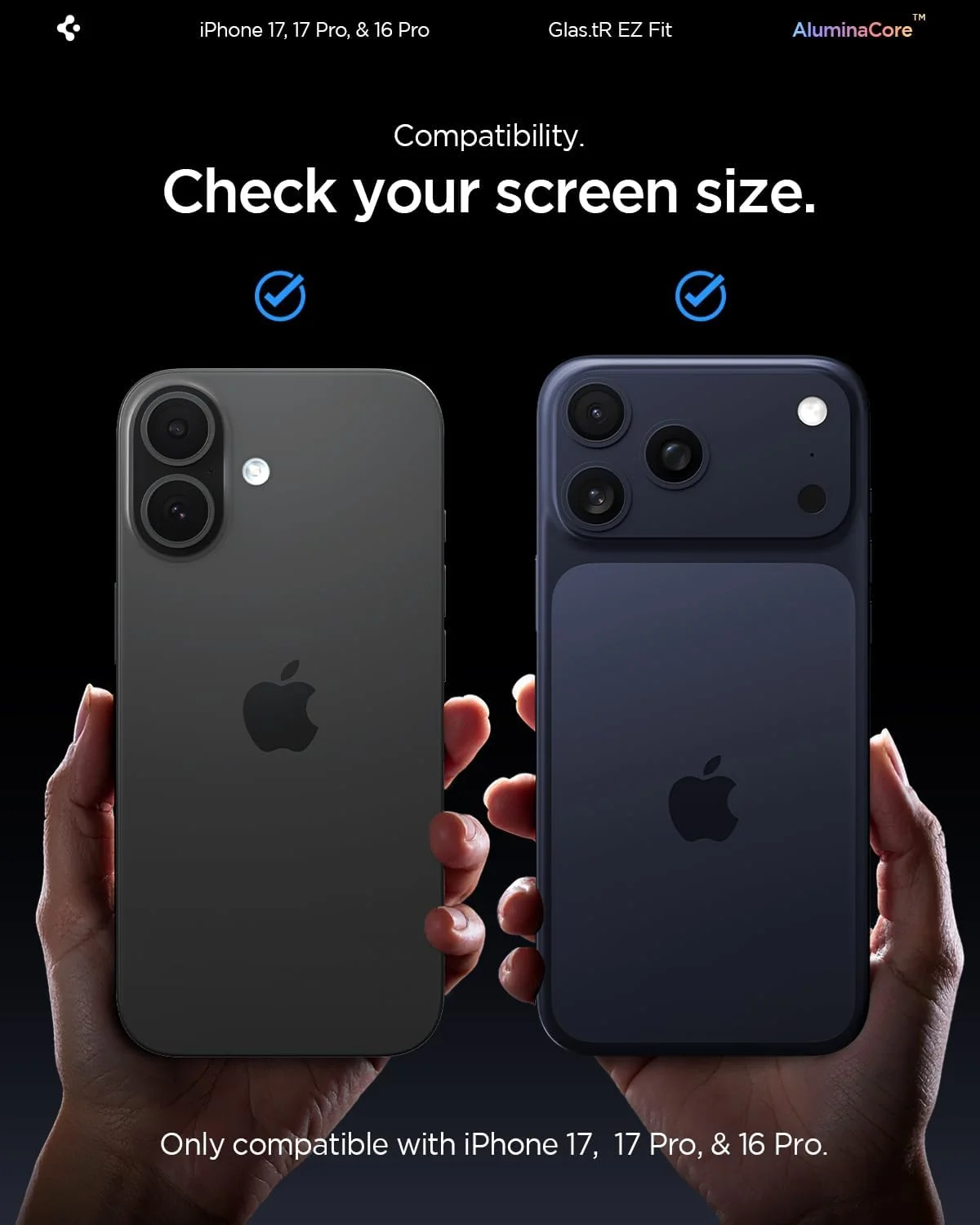 محافظ صفحه نمایش شیشه ای حرارت دیده ممتاز حریم خصوصی Spigen GLAStR EZ FIT برای آیفون 17 پرو | آیفون 17 | آیفون 16 پرو با فناوری تراز خودکار - [بسته 2 عددی]