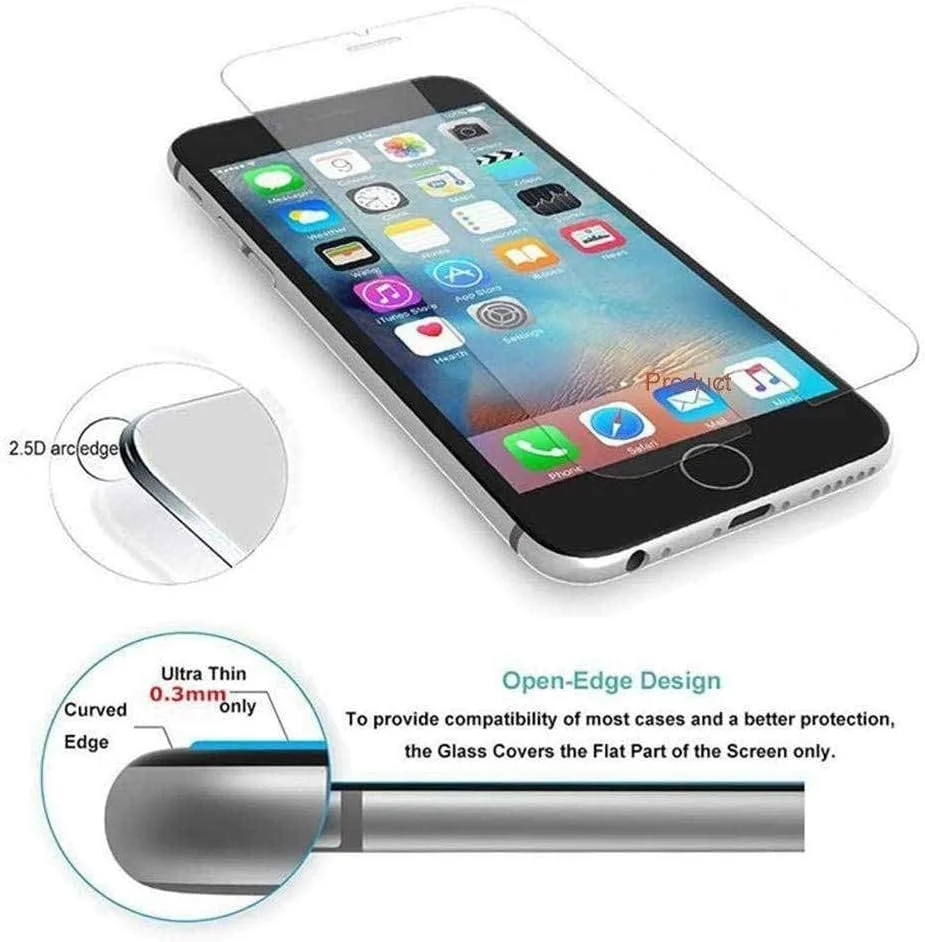 محافظ صفحه نمایش شیشه ای برای آیفون 8، 7، 6s، 6 [بسته 3 عددی]، محافظ صفحه نمایش شیشه ای حرارت دیده برای اپل آیفون 8، 7، آیفون 6S، آیفون 6 [4.7 اینچ] 2017 2016، 2015 (بسته 3 عددی)