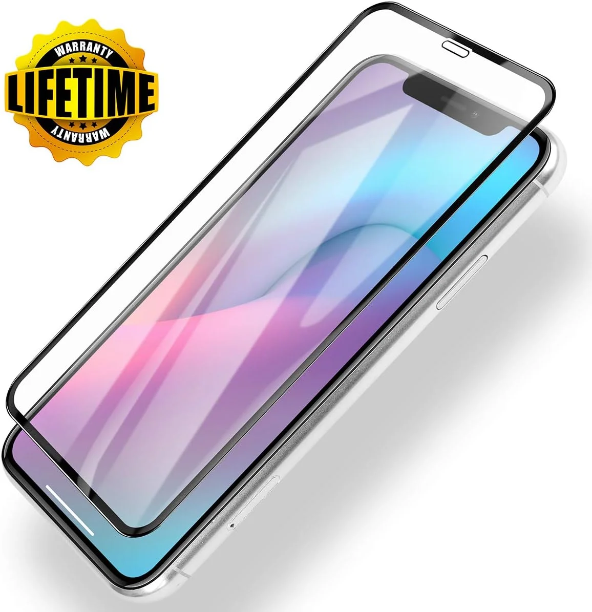 محافظ صفحه نمایش آیکیس‌می برای آیفون 11 [شیشه حرارت دیده]، 20D 9H ضد خش، سختی 0.26 میلی‌متر، فیلم محافظ شفاف HD کریستالی برای اپل آیفون 11 (6.1 اینچ)