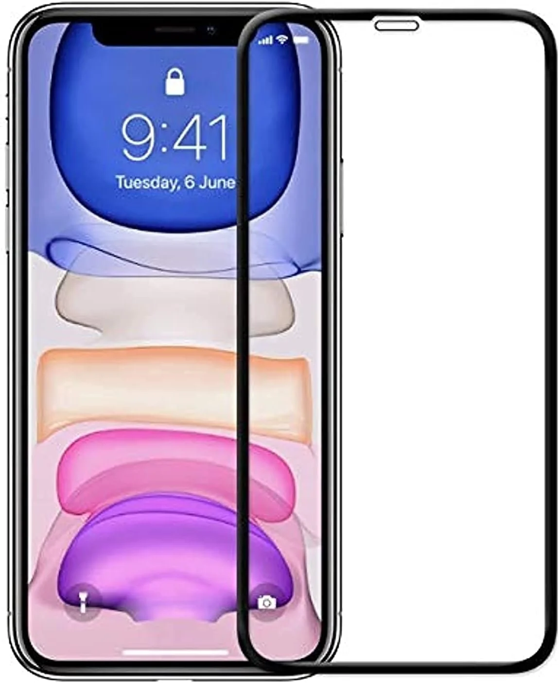 محافظ صفحه نمایش شیشه ای چسب کامل لبه به لبه برای اپل آیفون 11/11 پرو / 11 پرو مکس (مشکی) توسط Nice.Store.UAE (آیفون 11 (6.1 اینچ)) محافظ صفحه نمایش شیشه ای چسب کامل لبه به لبه برای اپل آیفون 11/11 پرو / 11 پرو مکس (مشکی) توسط Nice.Store.UAE (آیفون 11 (6.1 اینچ))